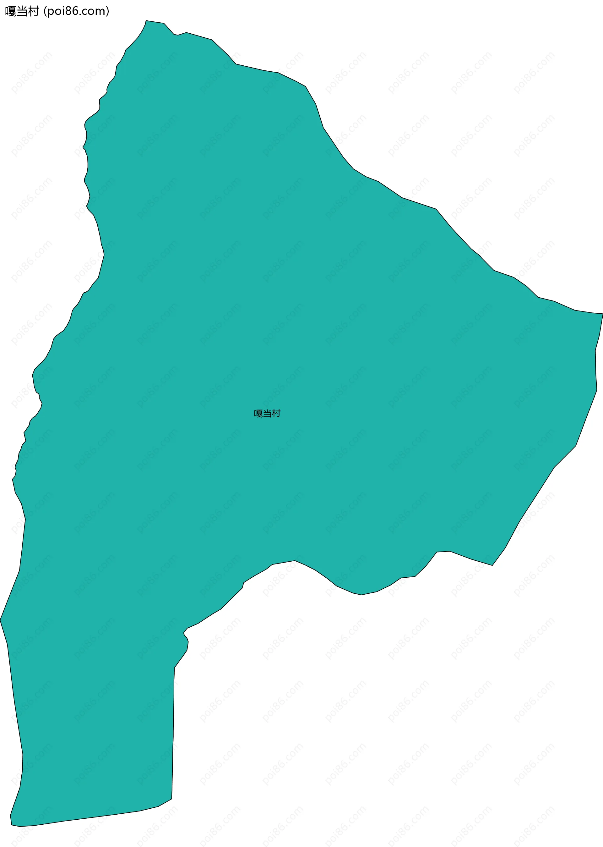 嘎当村边界地图