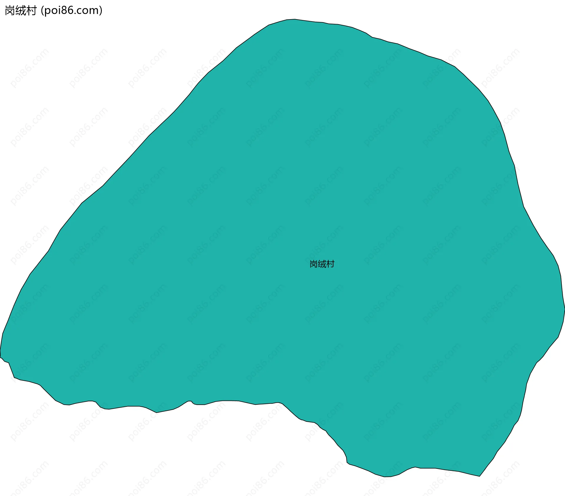 岗绒村边界地图