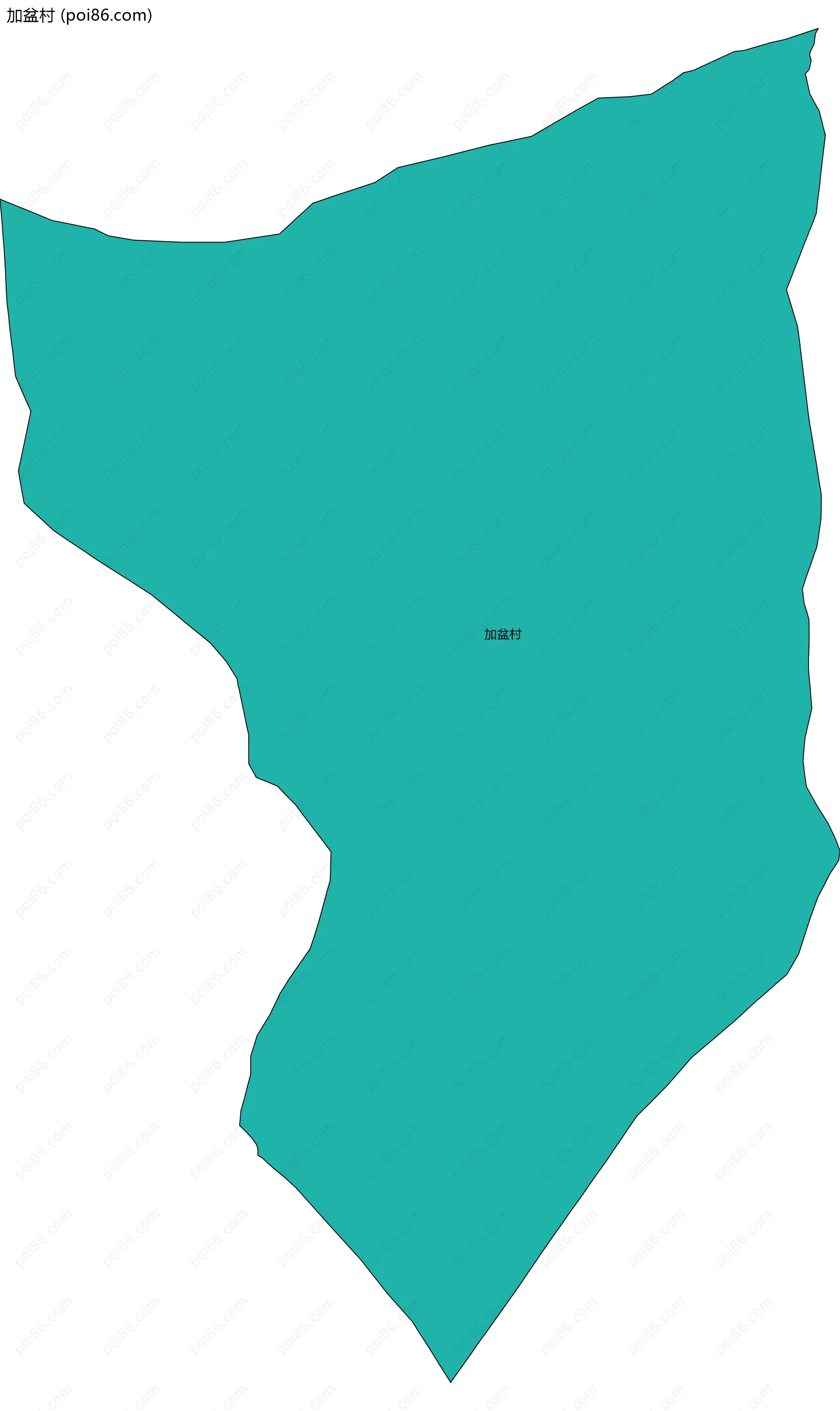 加盆村边界地图