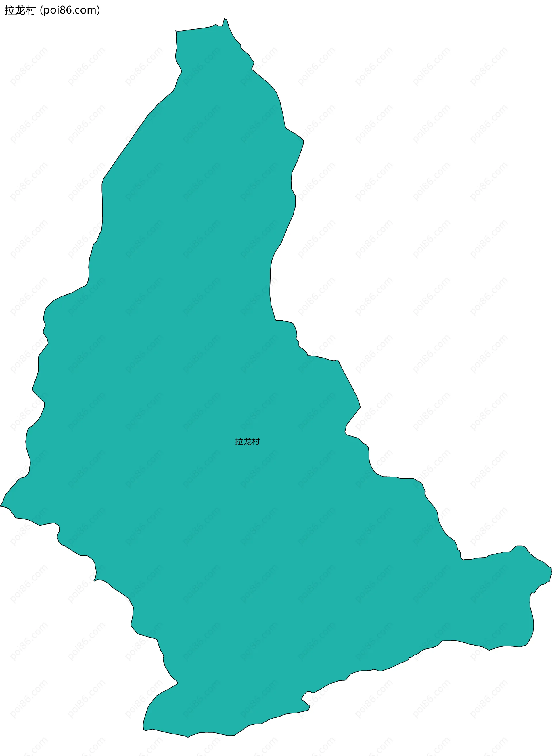 拉龙村边界地图