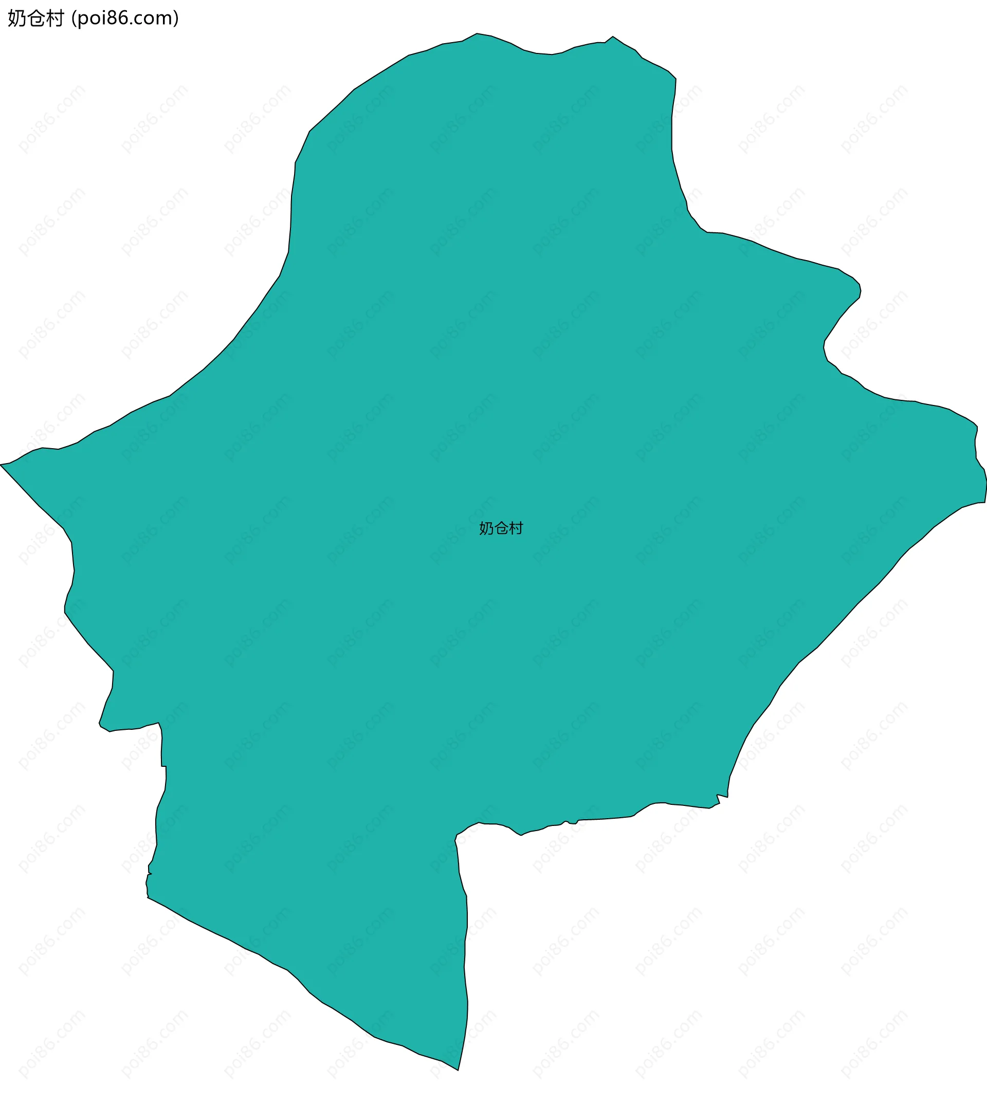 奶仓村边界地图