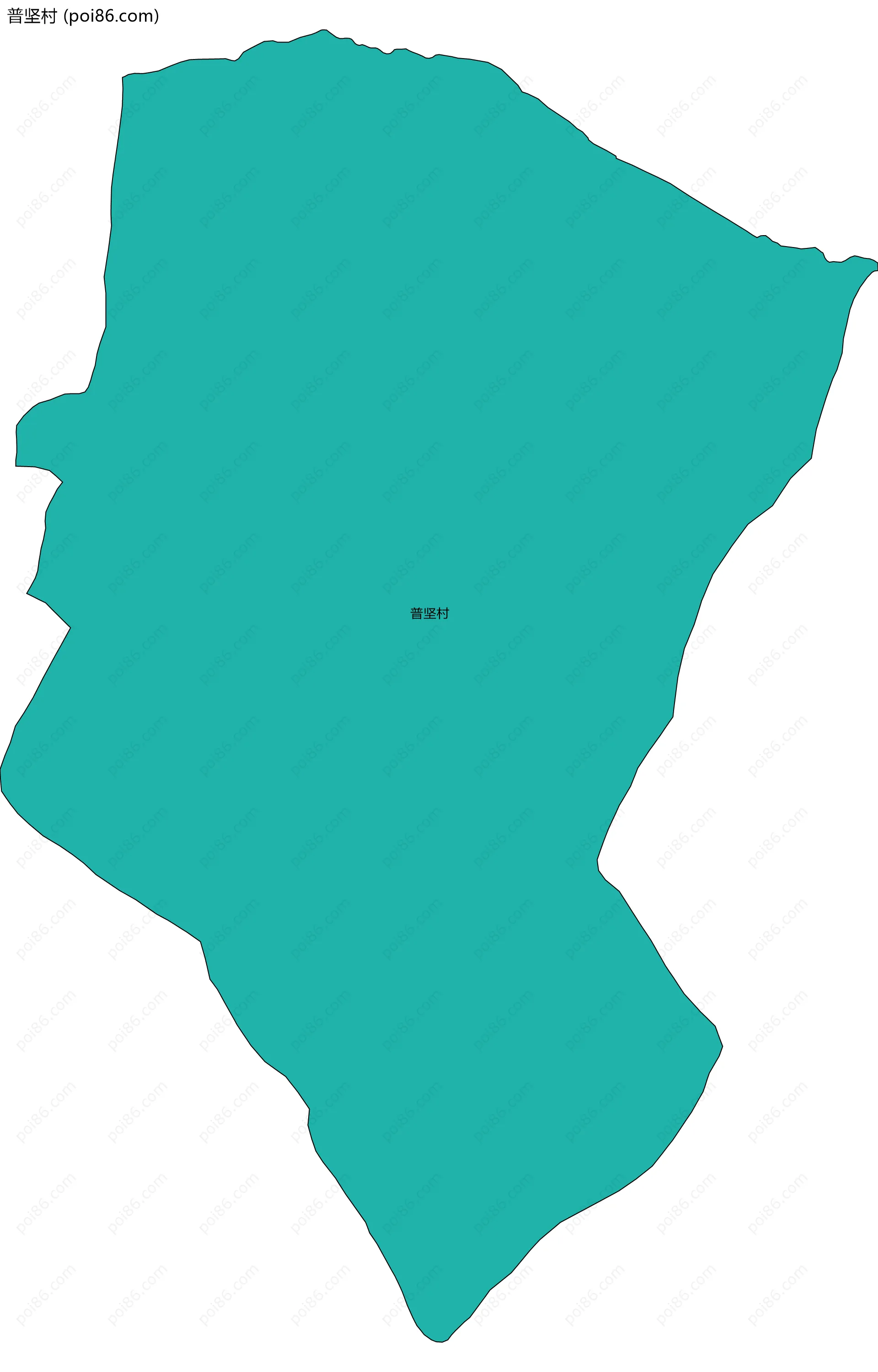 普坚村边界地图