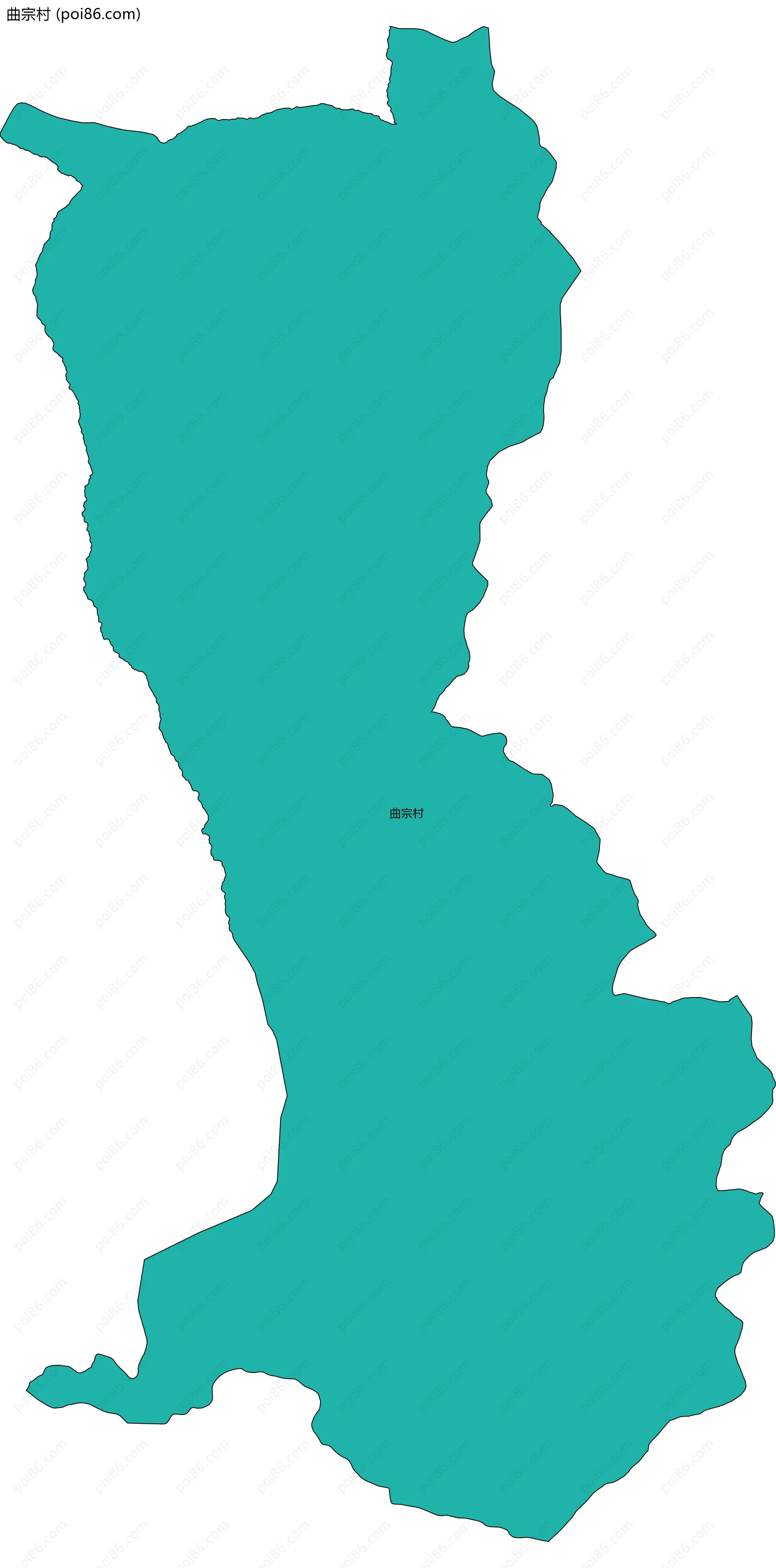曲宗村边界地图