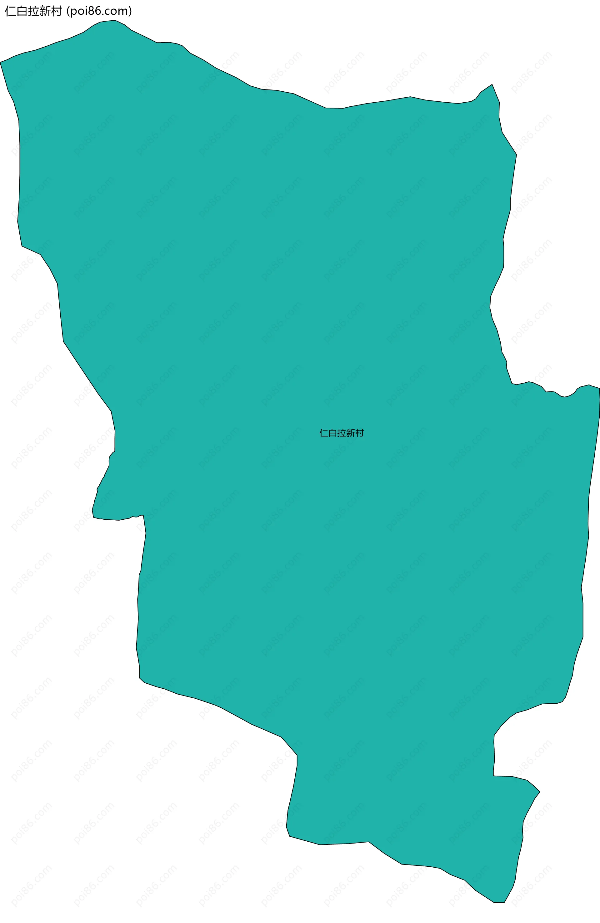 仁白拉新村边界地图