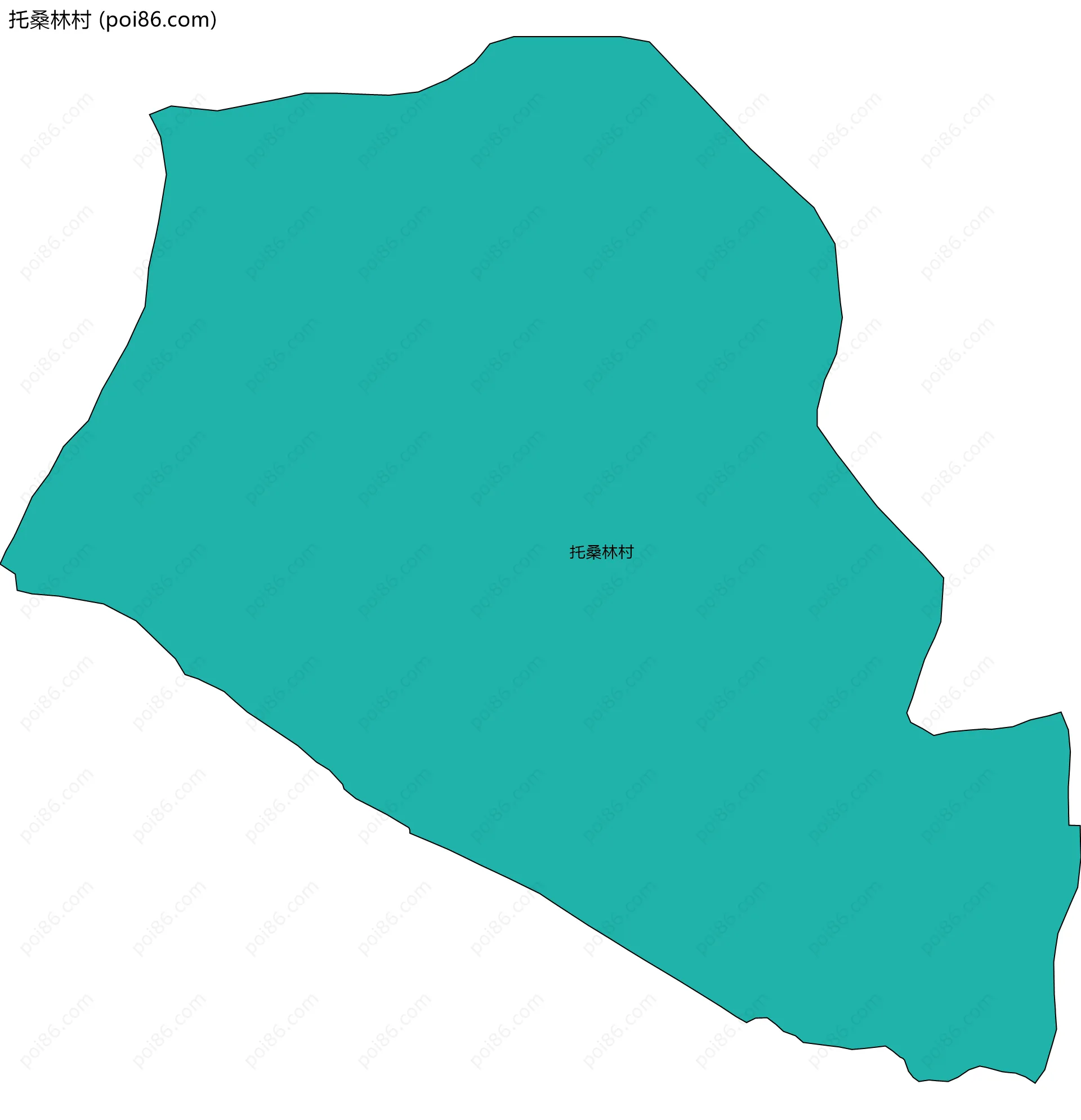 托桑林村边界地图