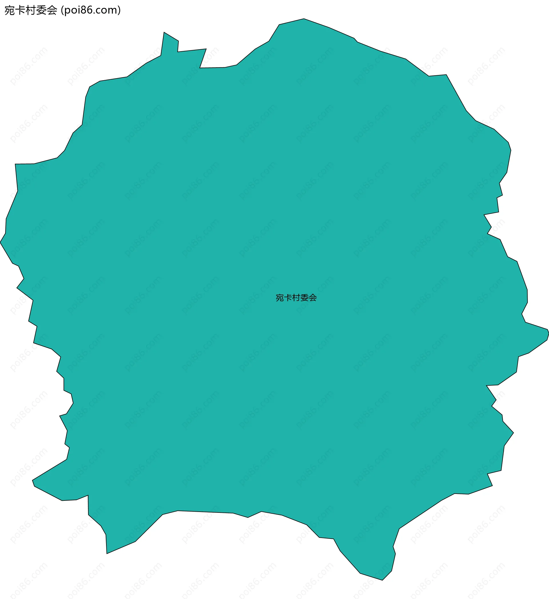 宛卡村委会边界地图