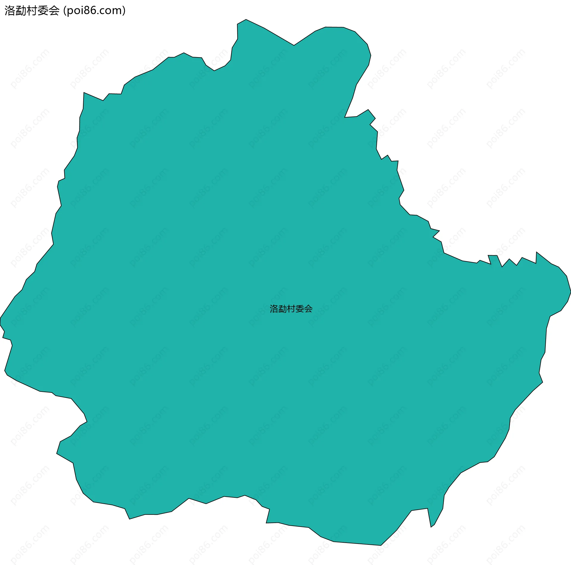 洛勐村委会边界地图