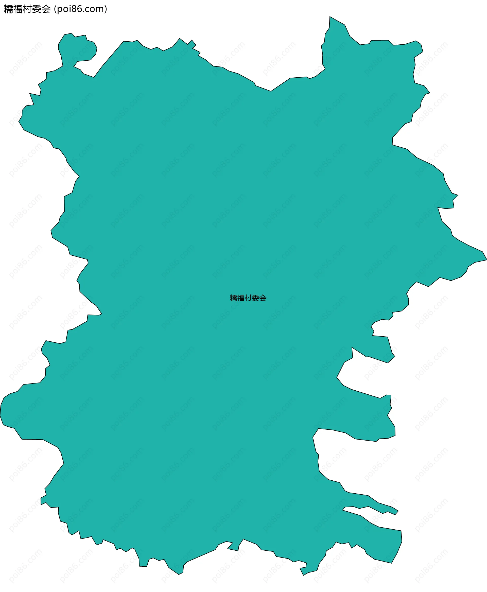 糯福村委会边界地图