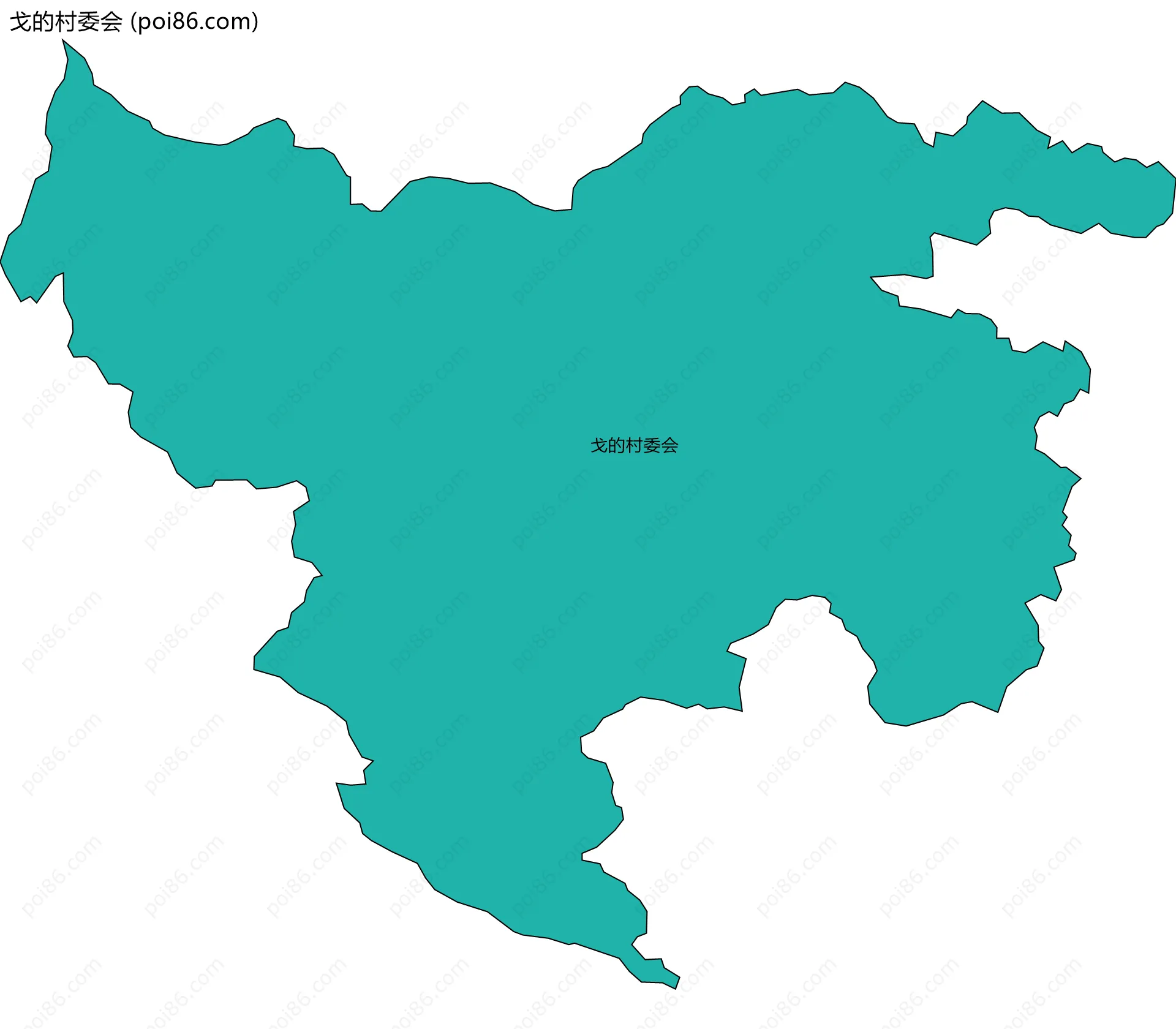戈的村委会边界地图