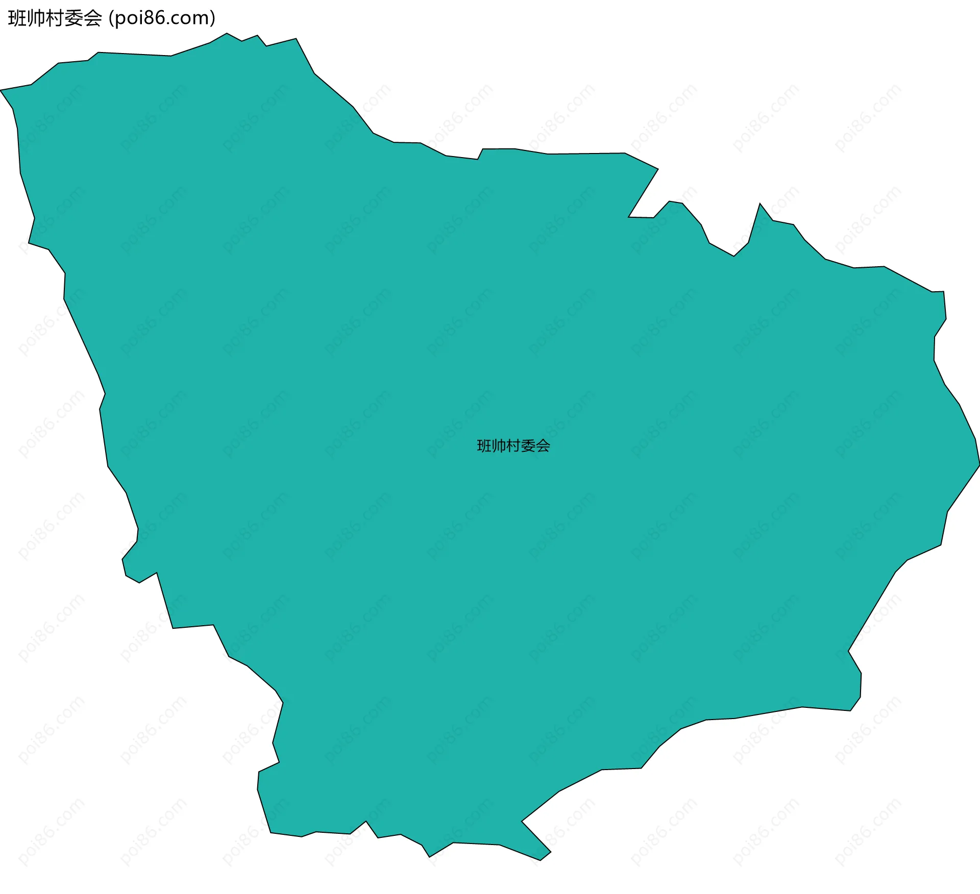 班帅村委会边界地图