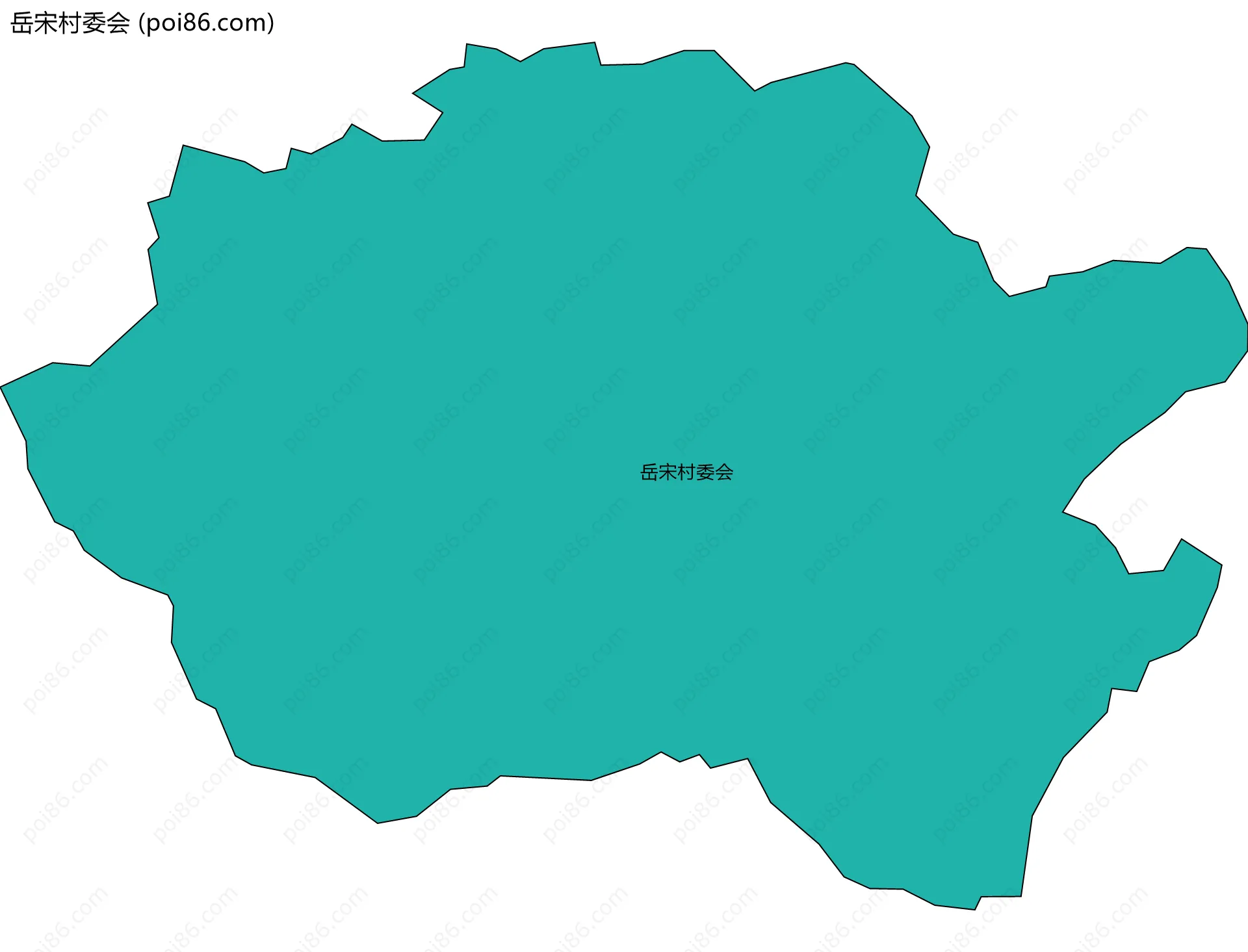 岳宋村委会边界地图