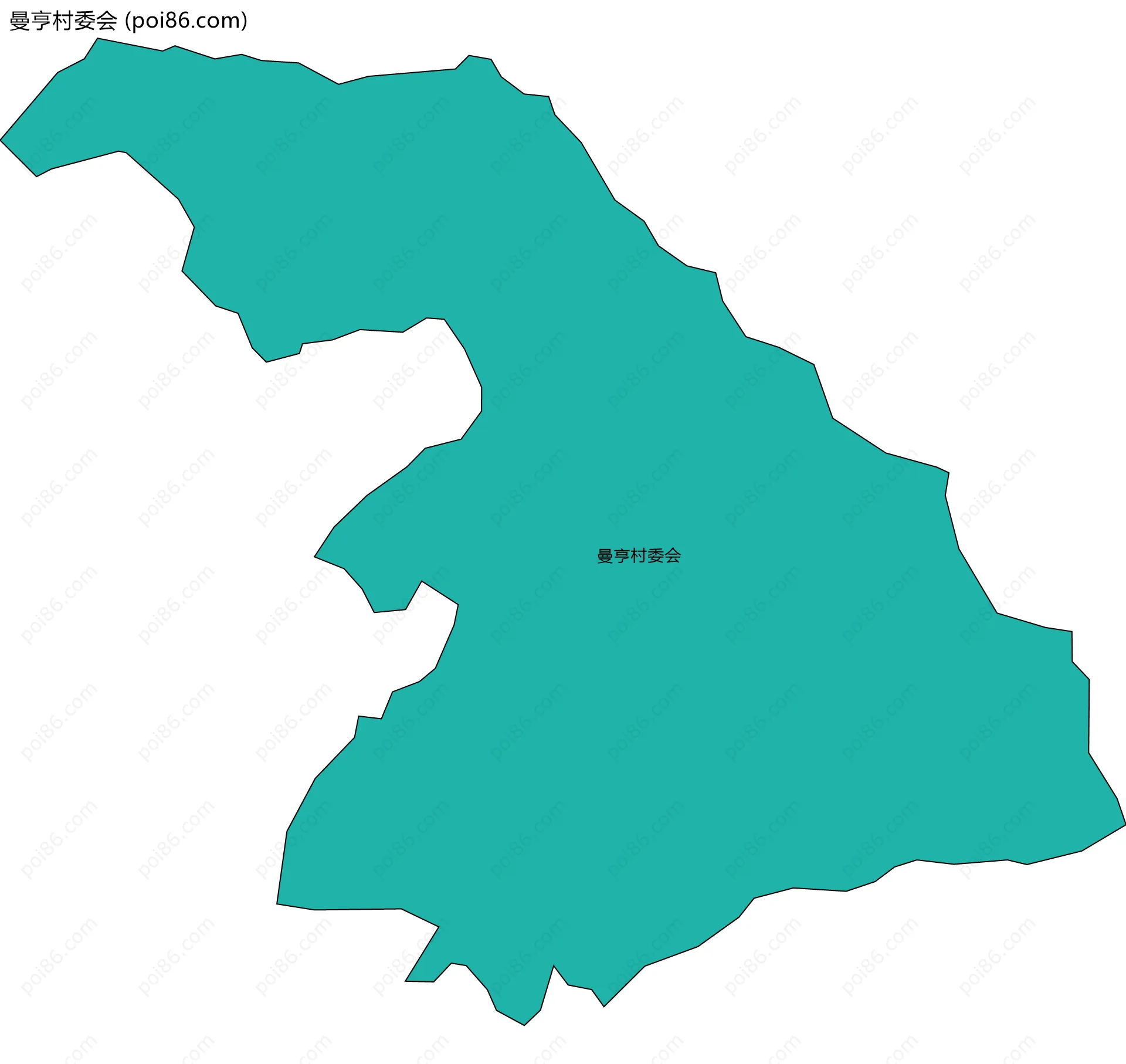 曼亨村委会边界地图