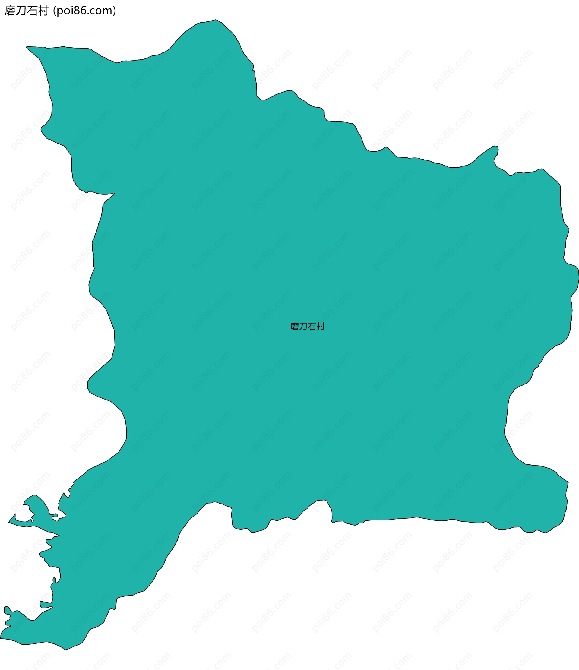 磨刀石村边界地图