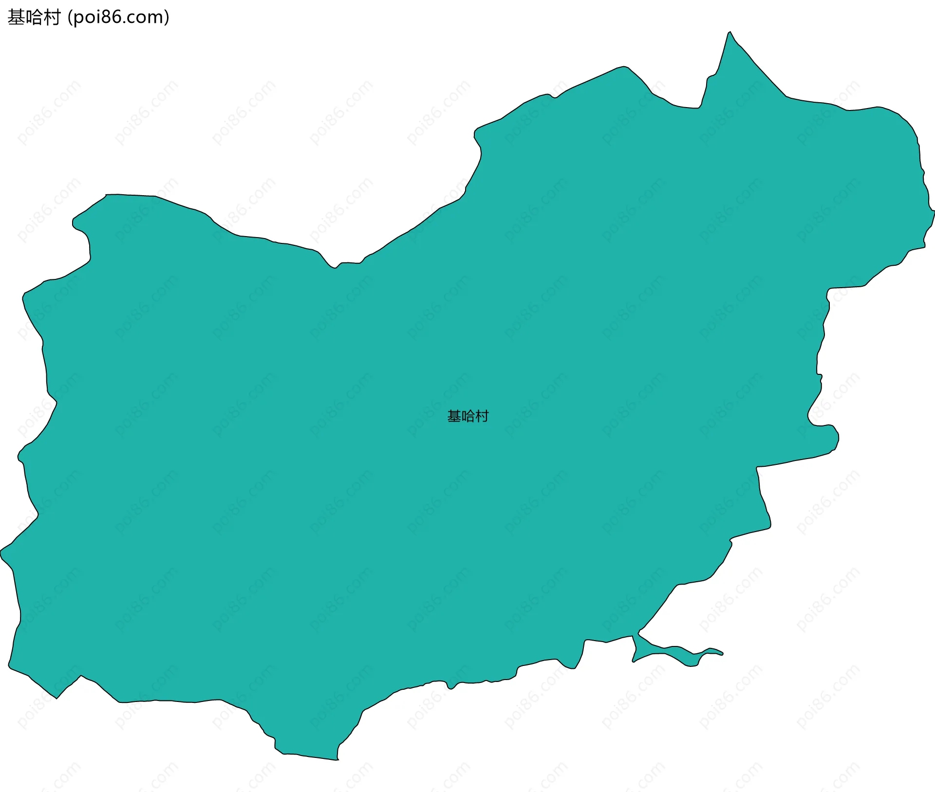 基哈村边界地图