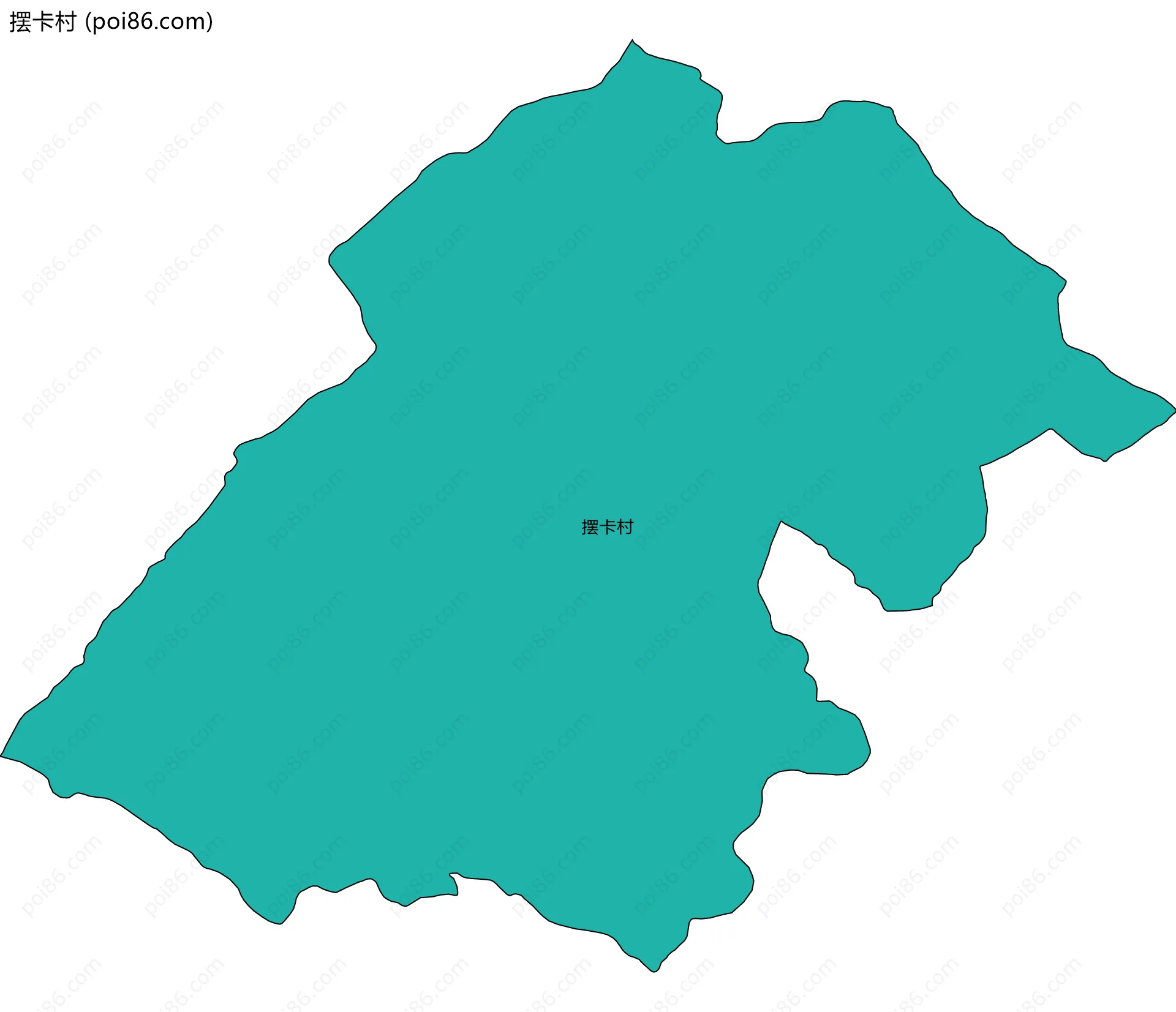 摆卡村边界地图