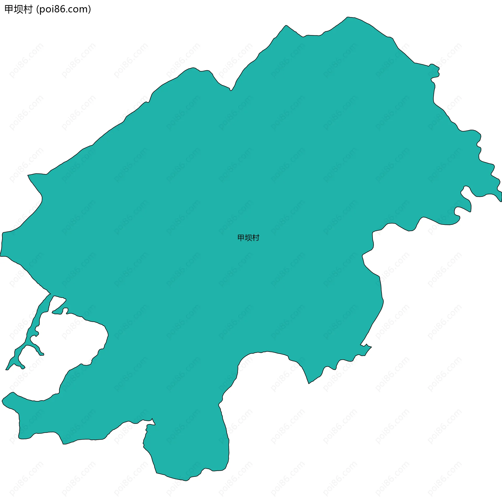 甲坝村边界地图