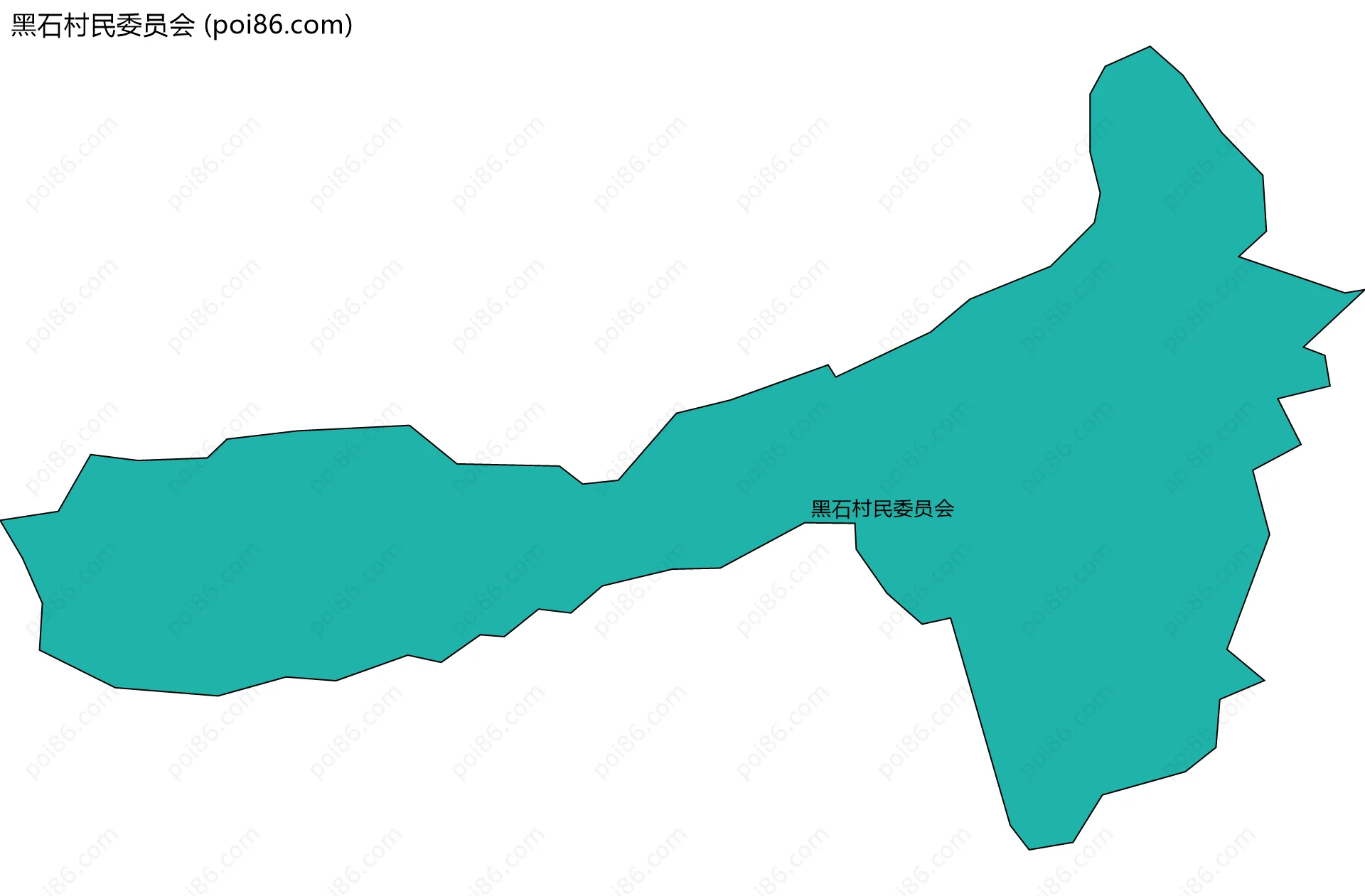黑石村民委员会边界地图