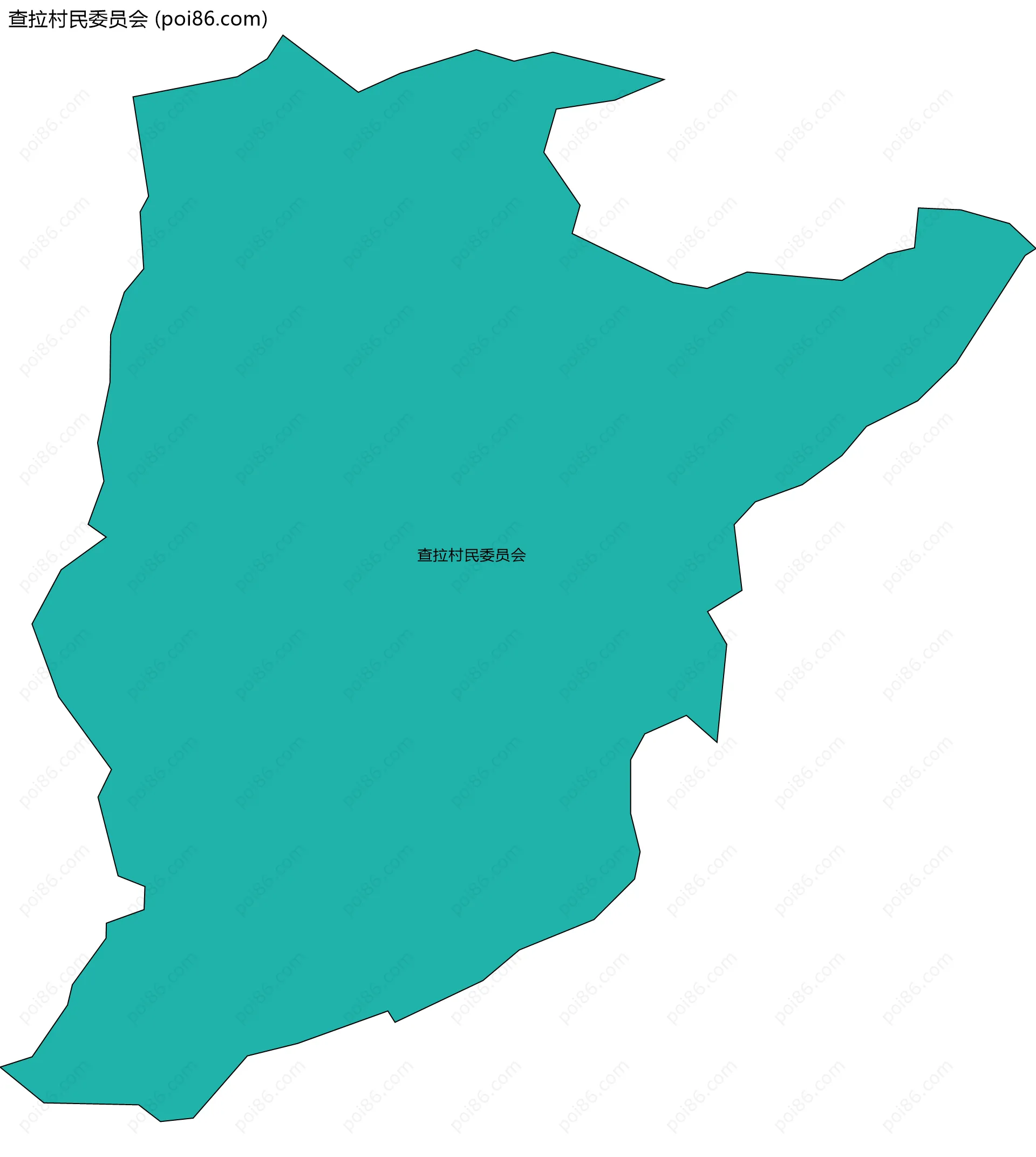 查拉村民委员会边界地图