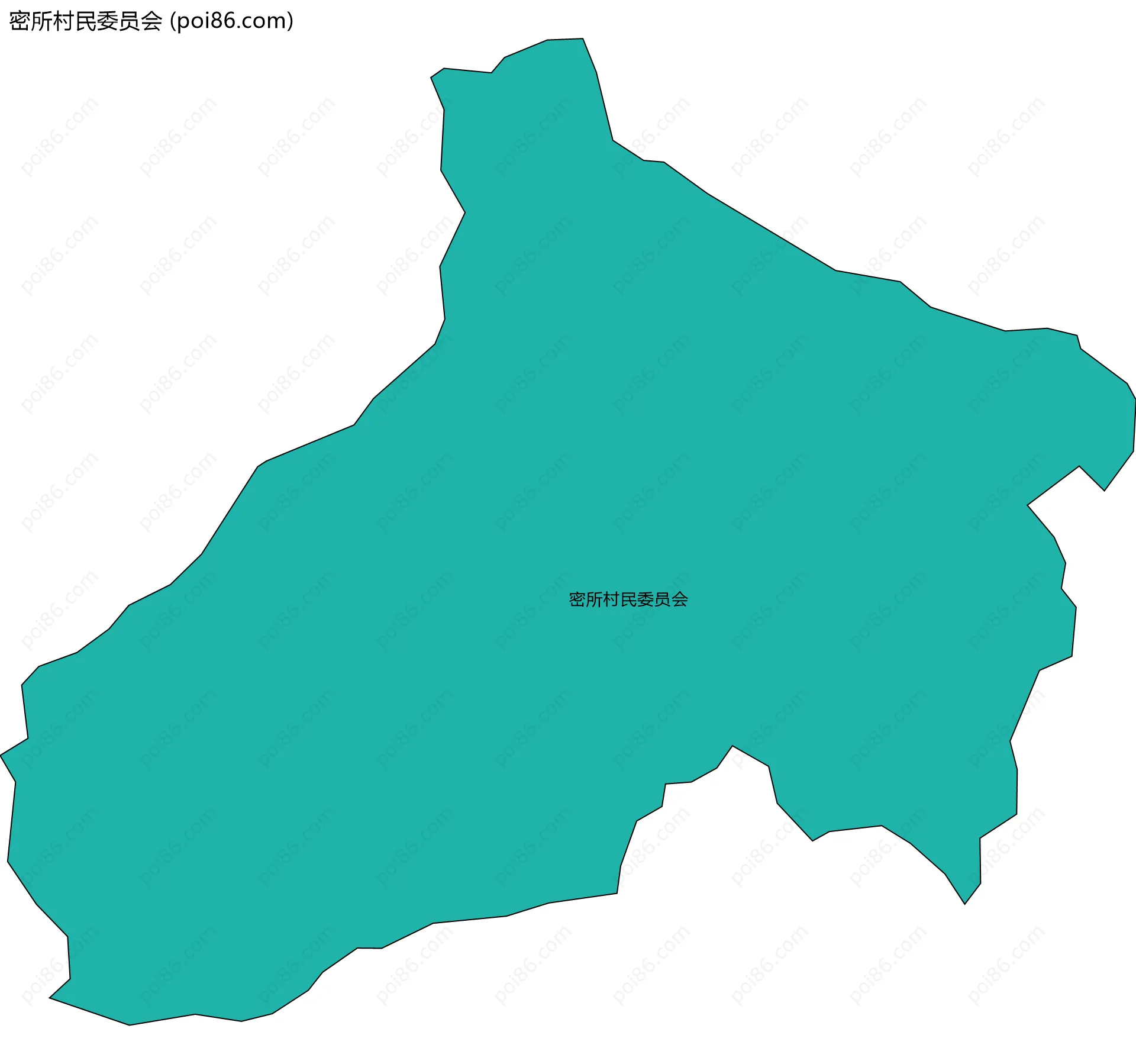 密所村民委员会边界地图