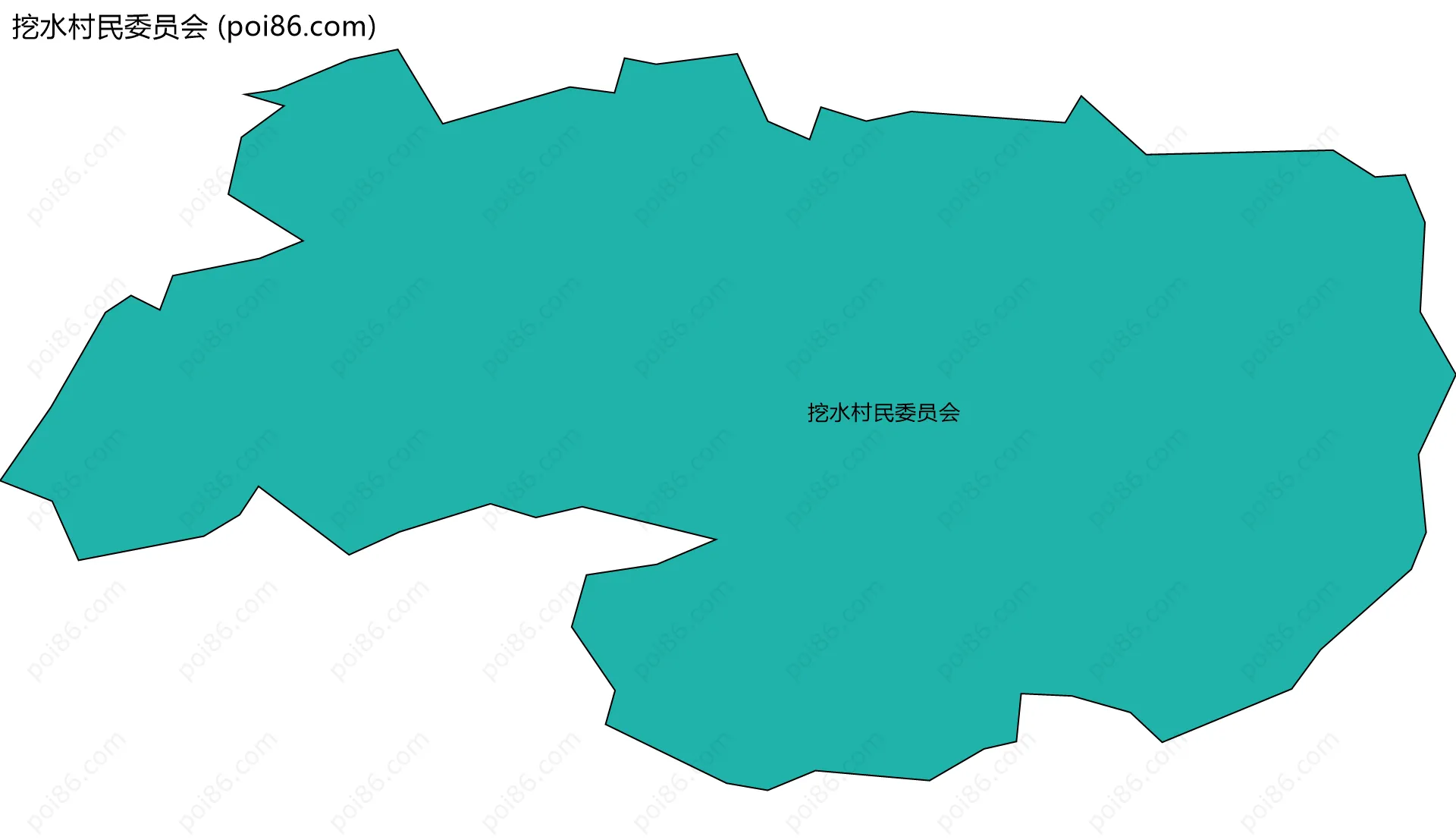 挖水村民委员会边界地图