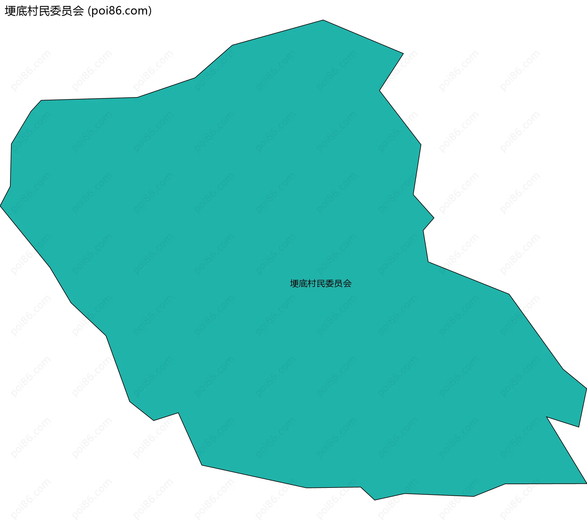 埂底村民委员会边界地图