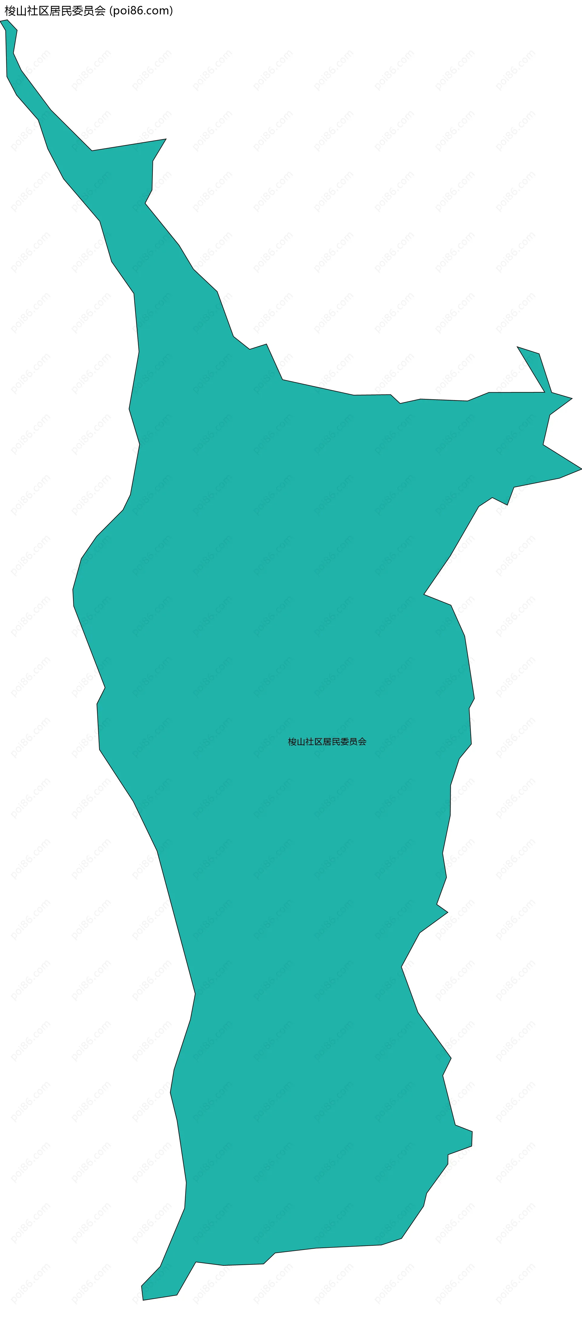 梭山社区居民委员会边界地图