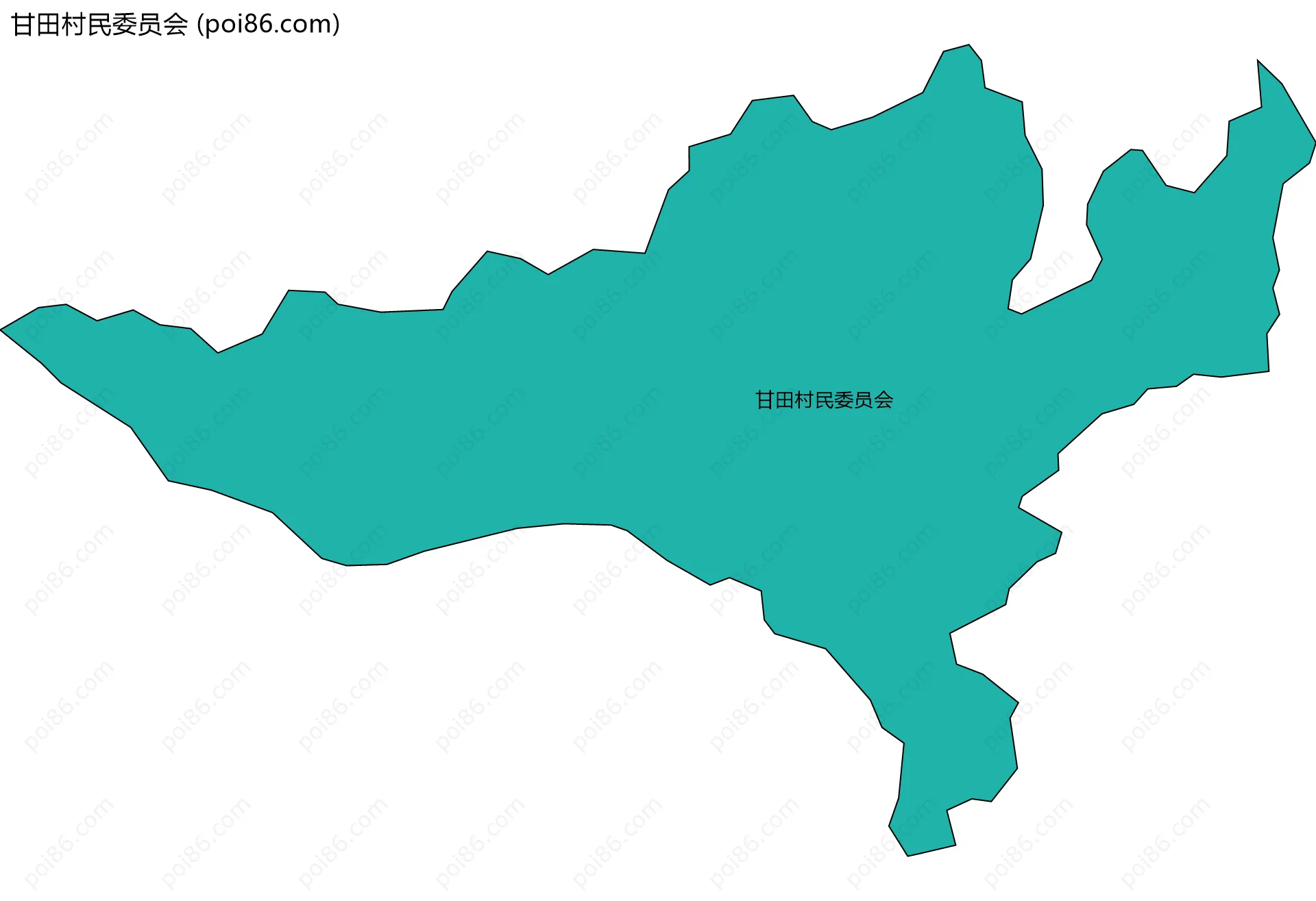 甘田村民委员会边界地图