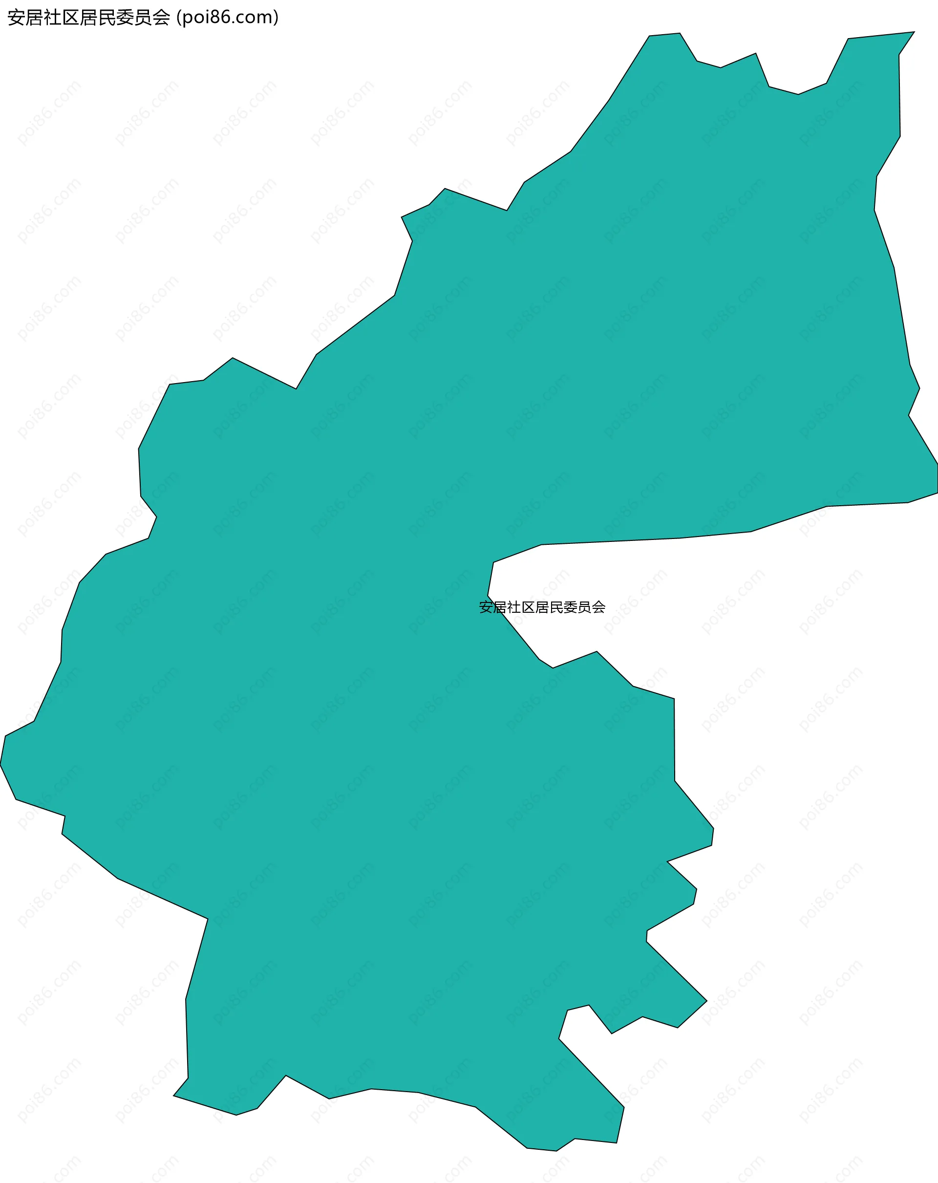 安居社区居民委员会边界地图