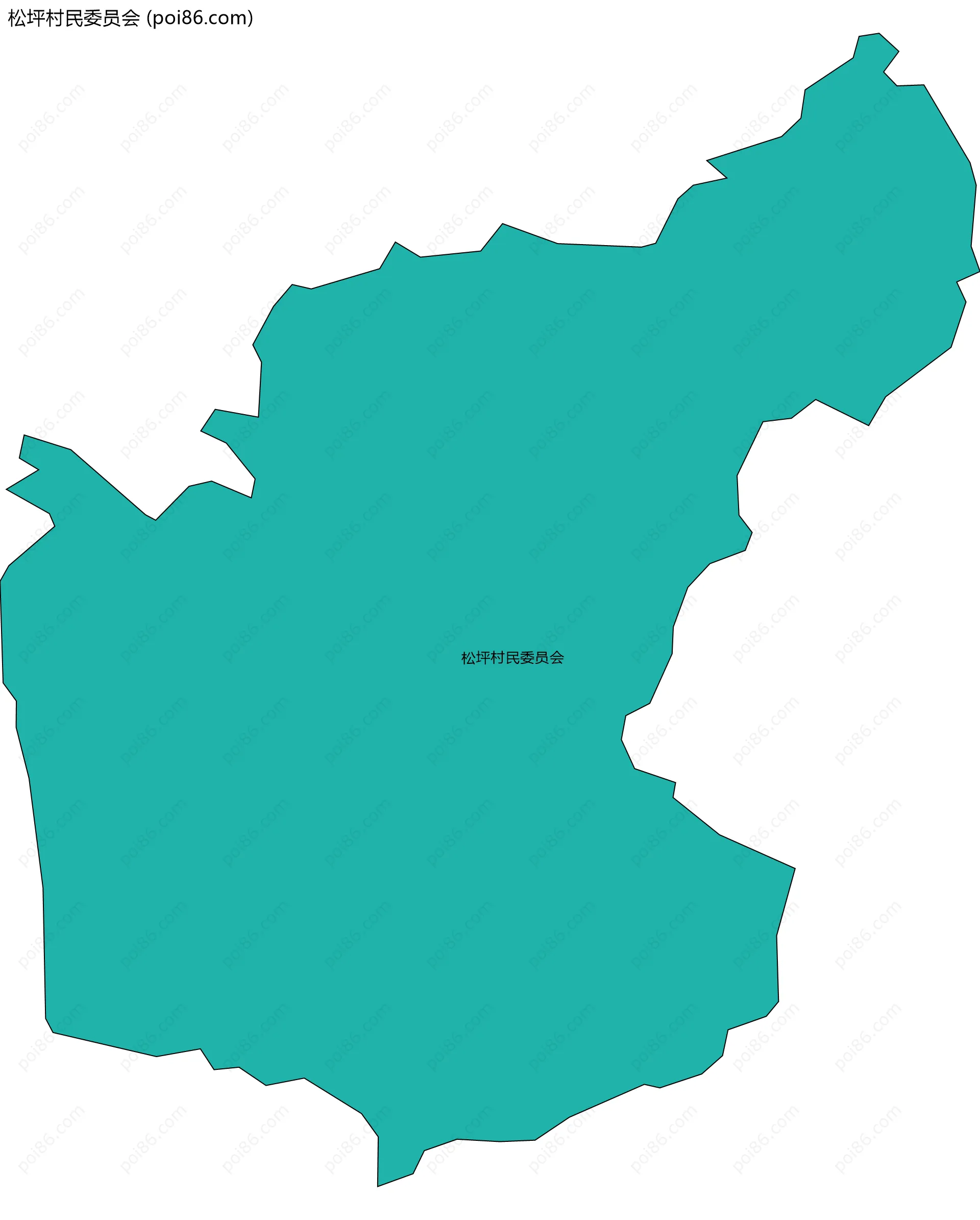松坪村民委员会边界地图