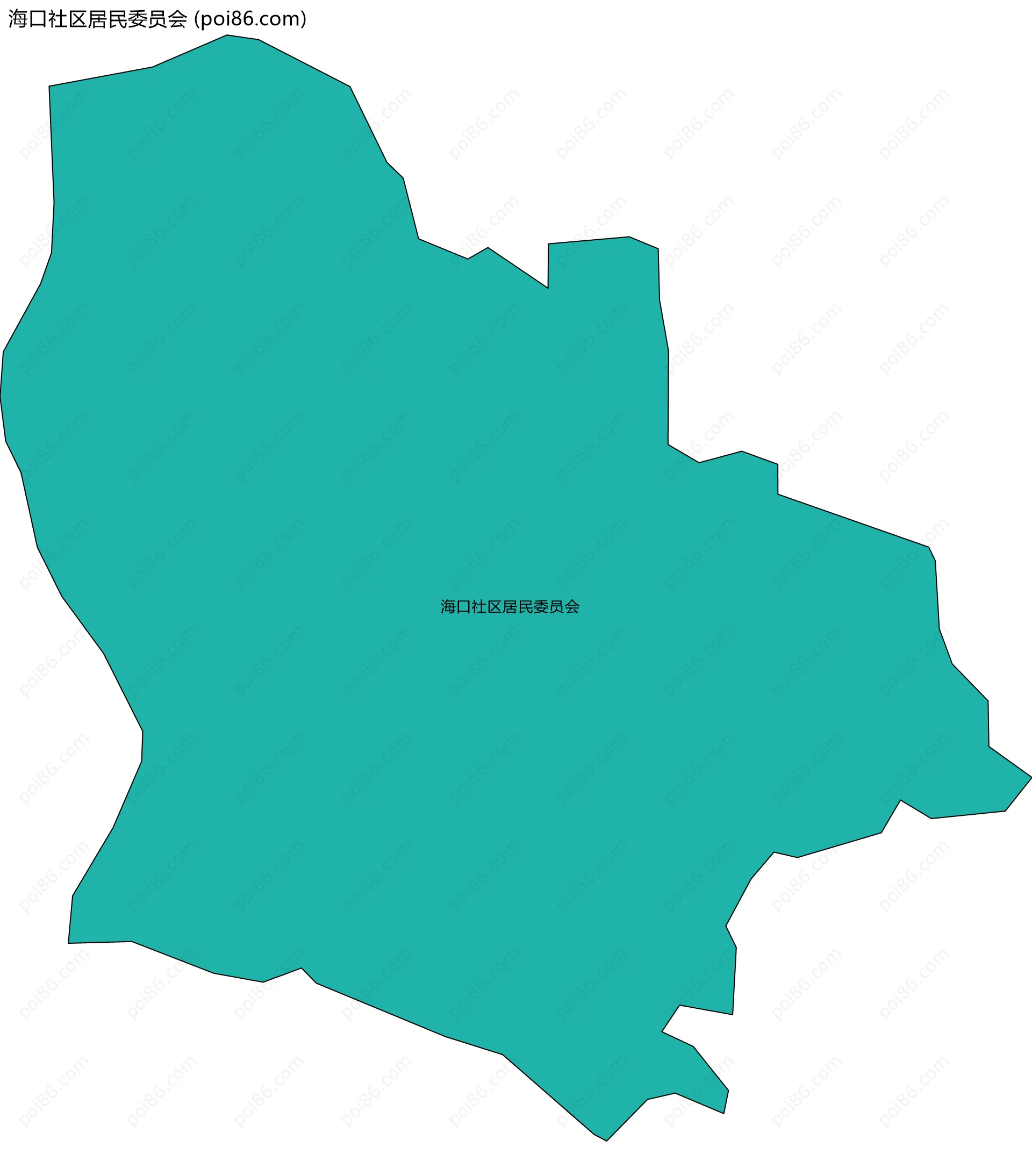 海口社区居民委员会边界地图