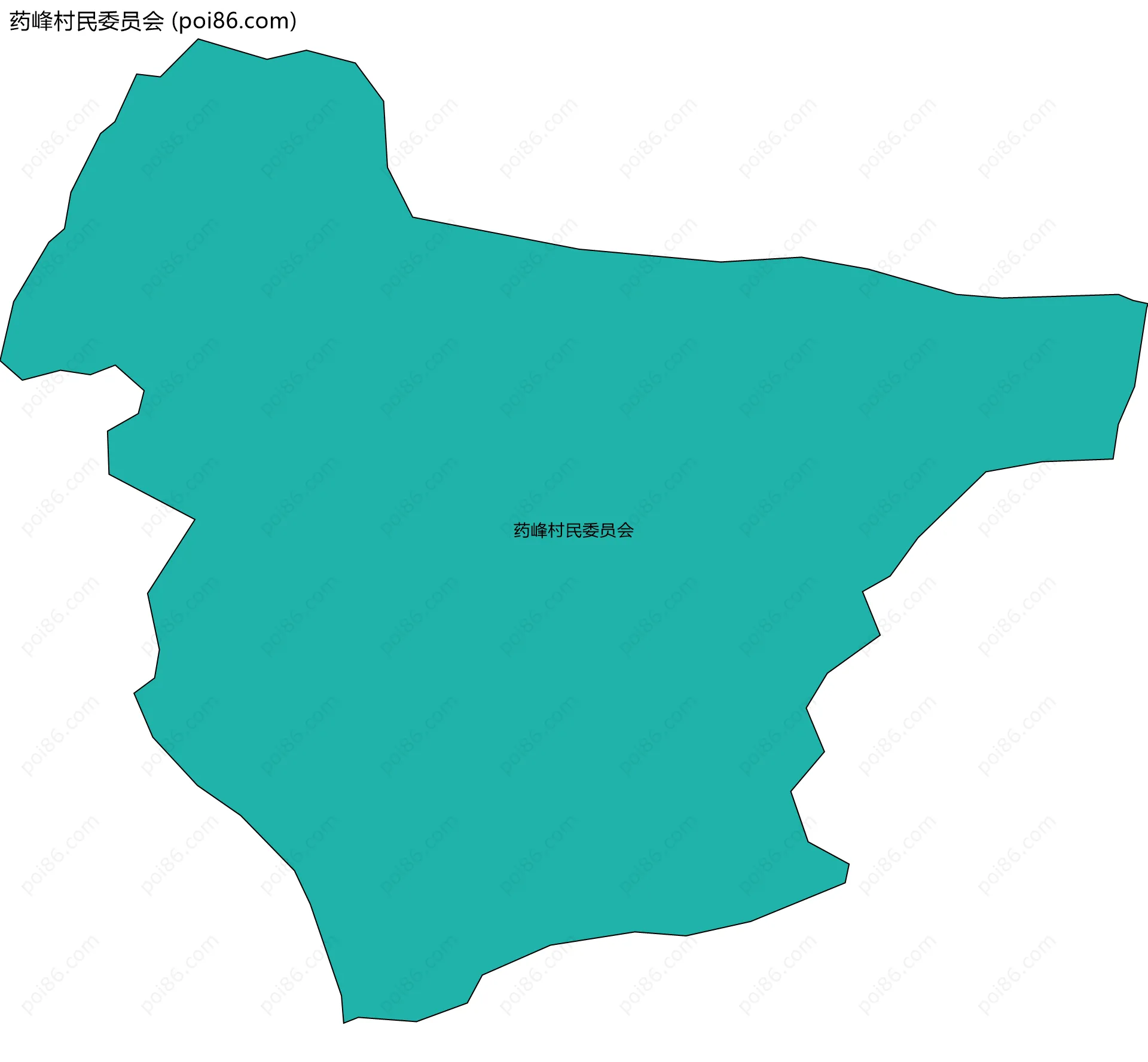 药峰村民委员会边界地图