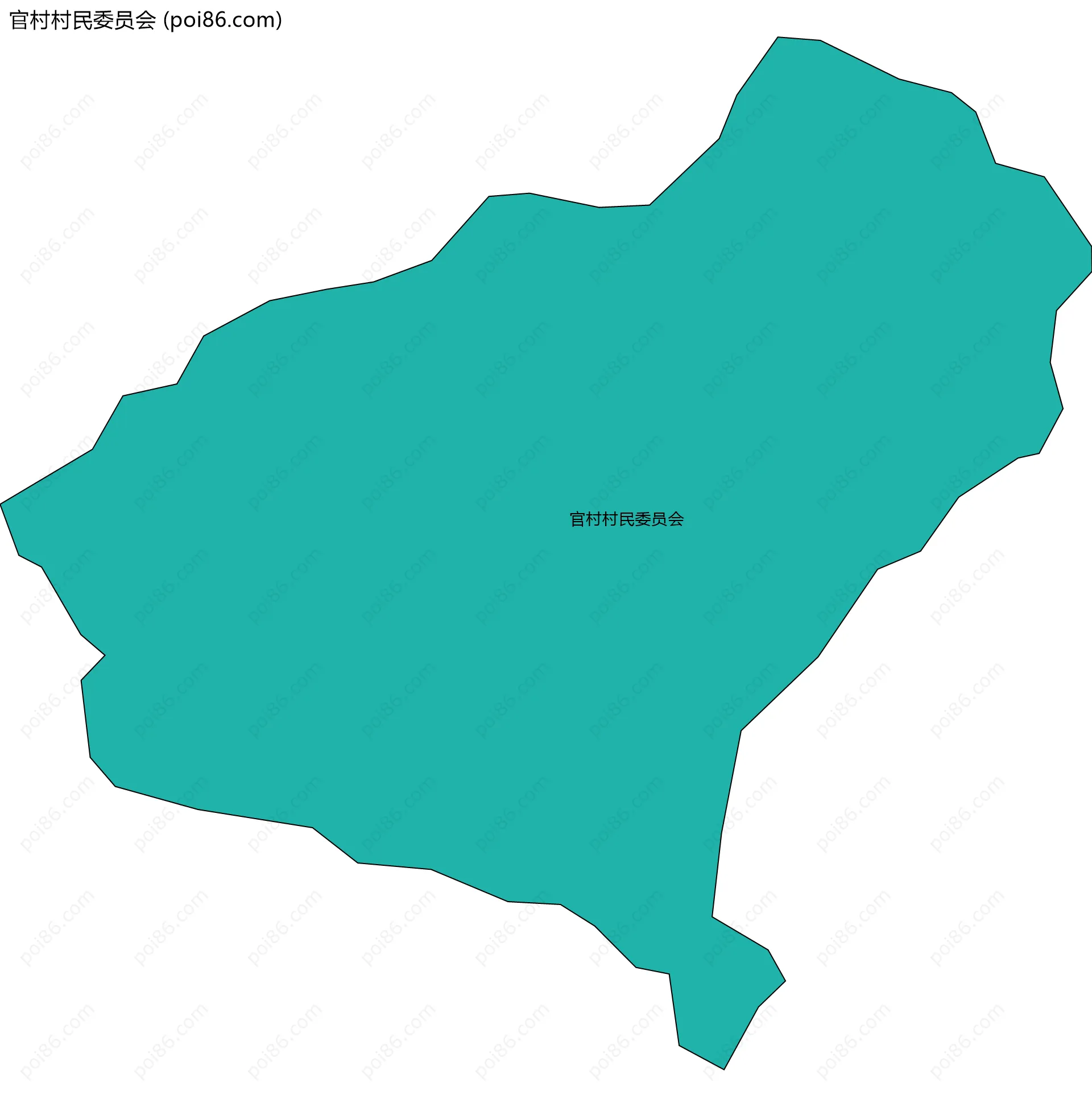 官村村民委员会边界地图