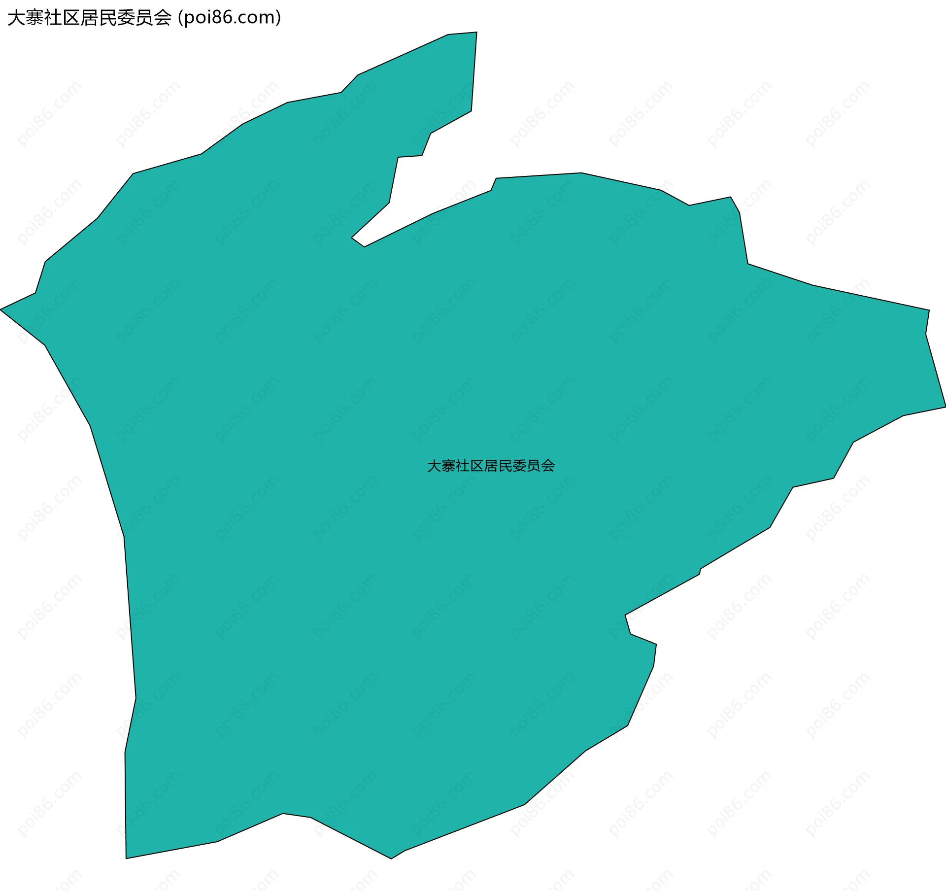 大寨社区居民委员会边界地图