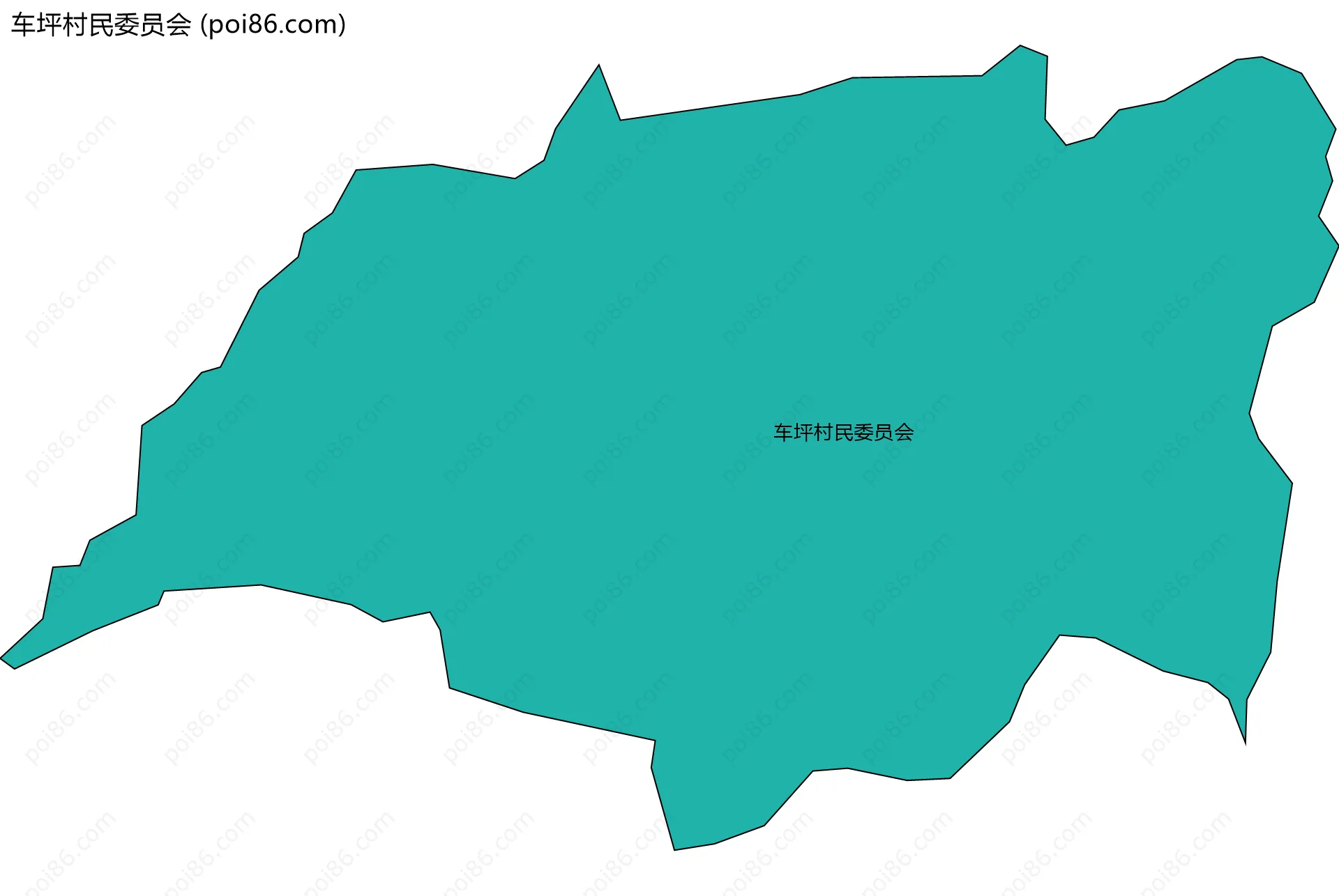 车坪村民委员会边界地图