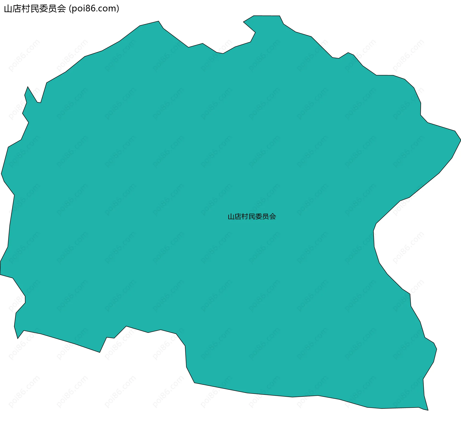 山店村民委员会边界地图