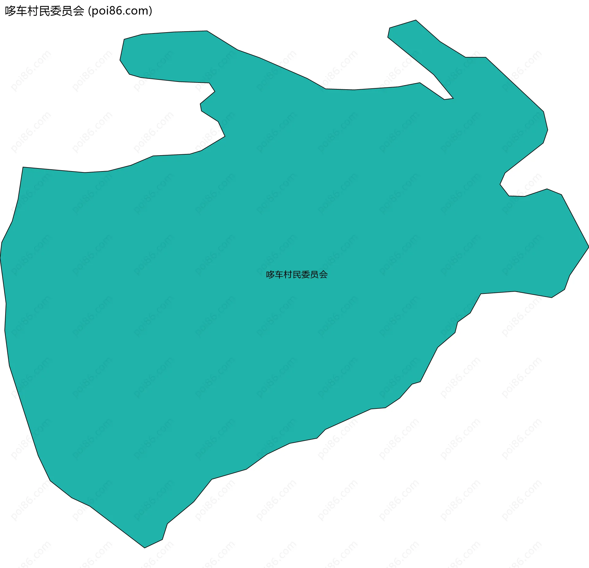 哆车村民委员会边界地图