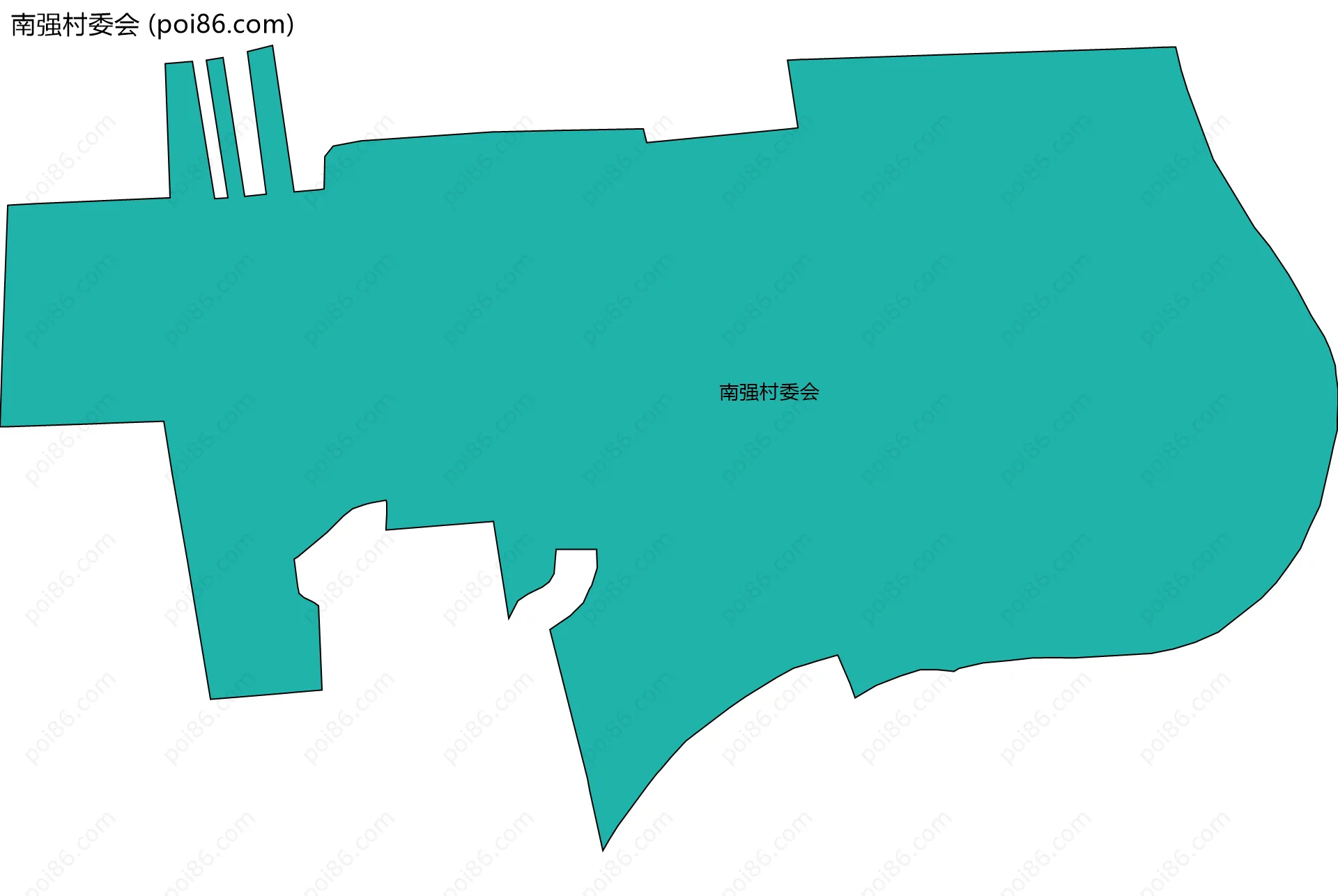 南强村委会边界地图