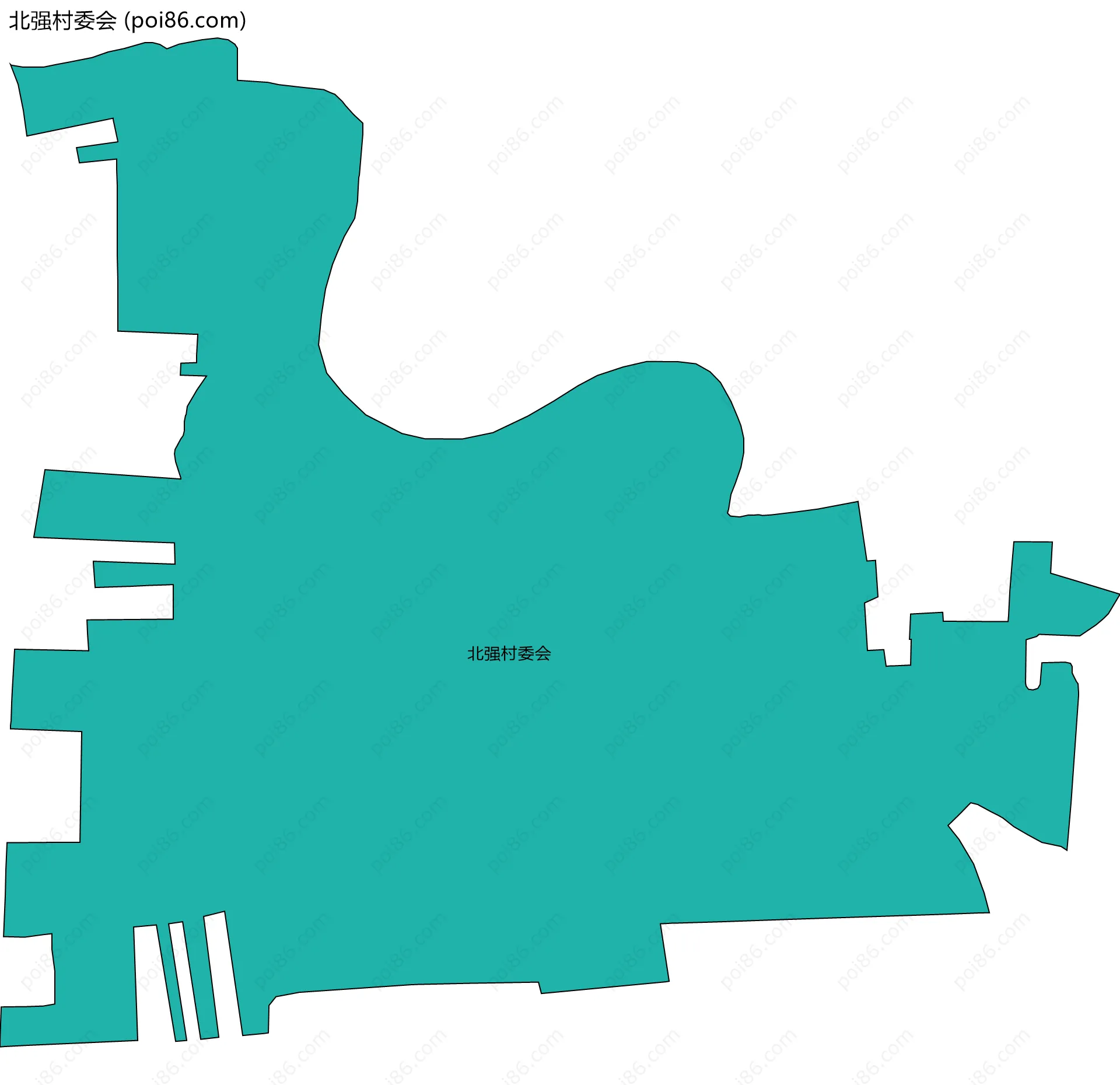 北强村委会边界地图