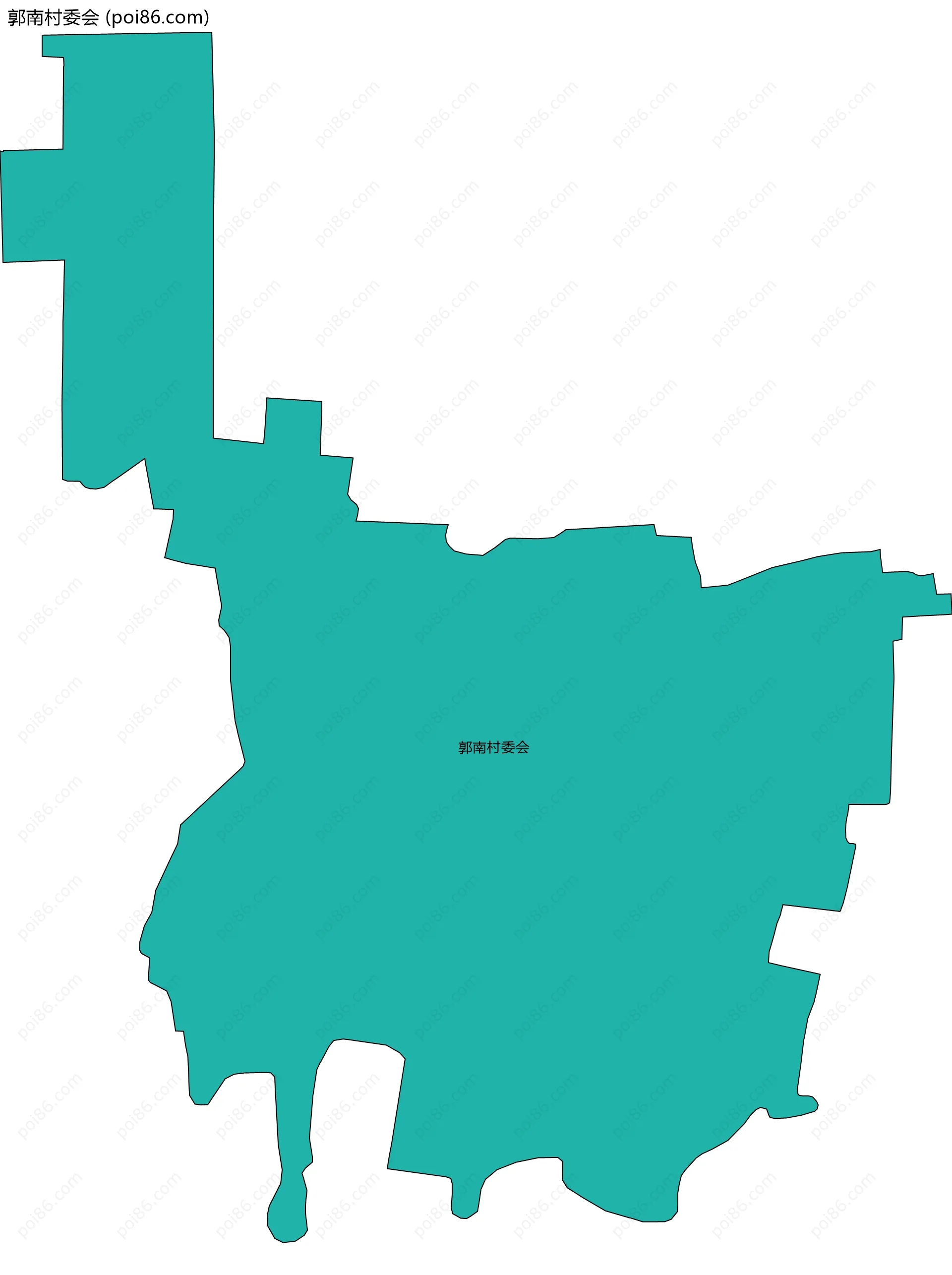 郭南村委会边界地图