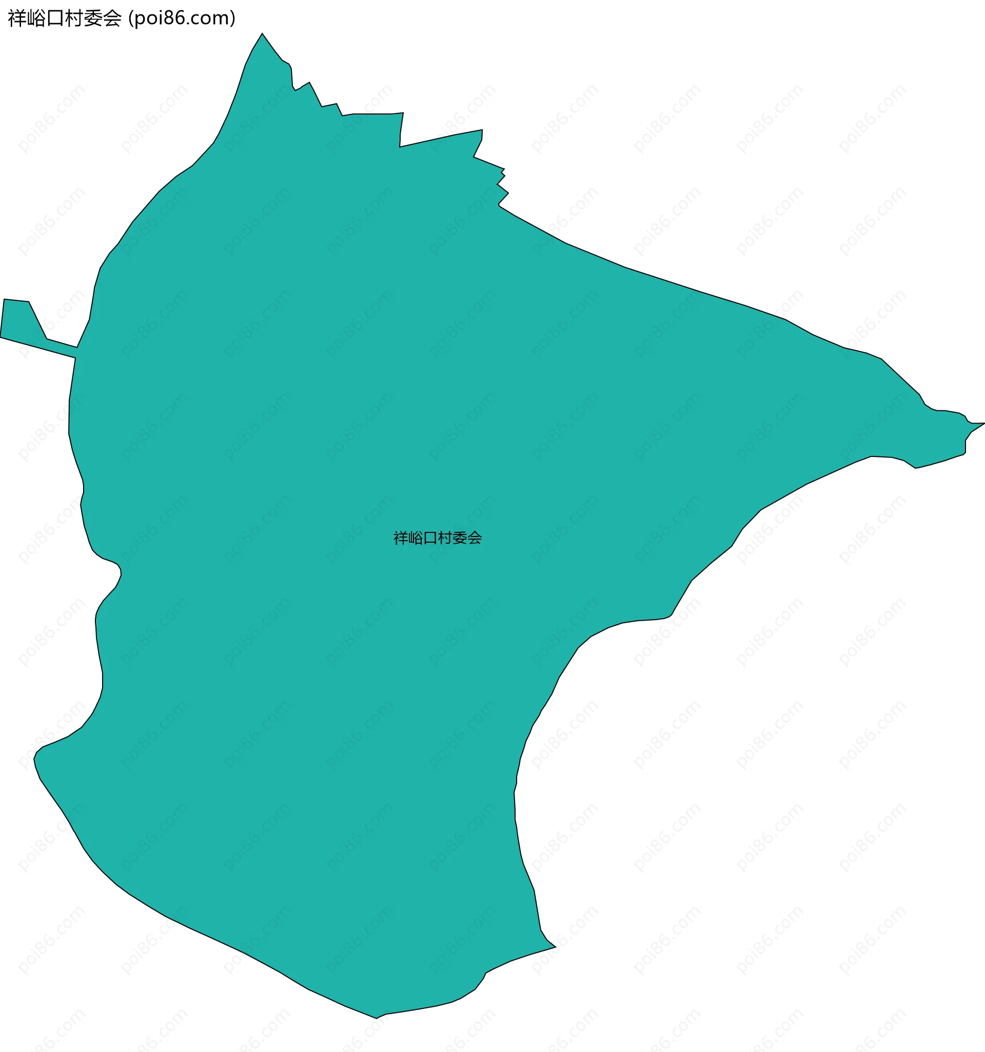 祥峪口村委会边界地图