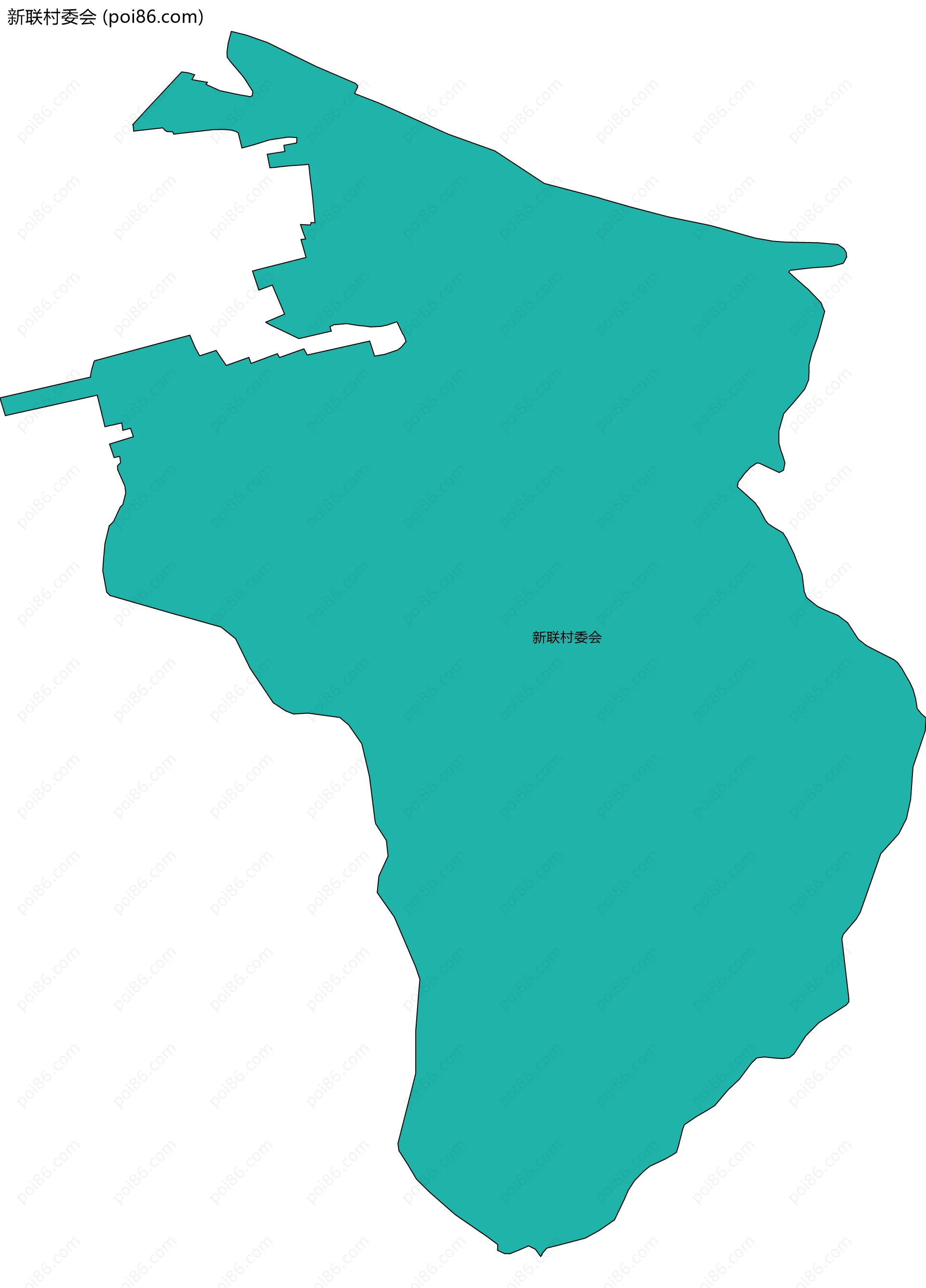 新联村委会边界地图