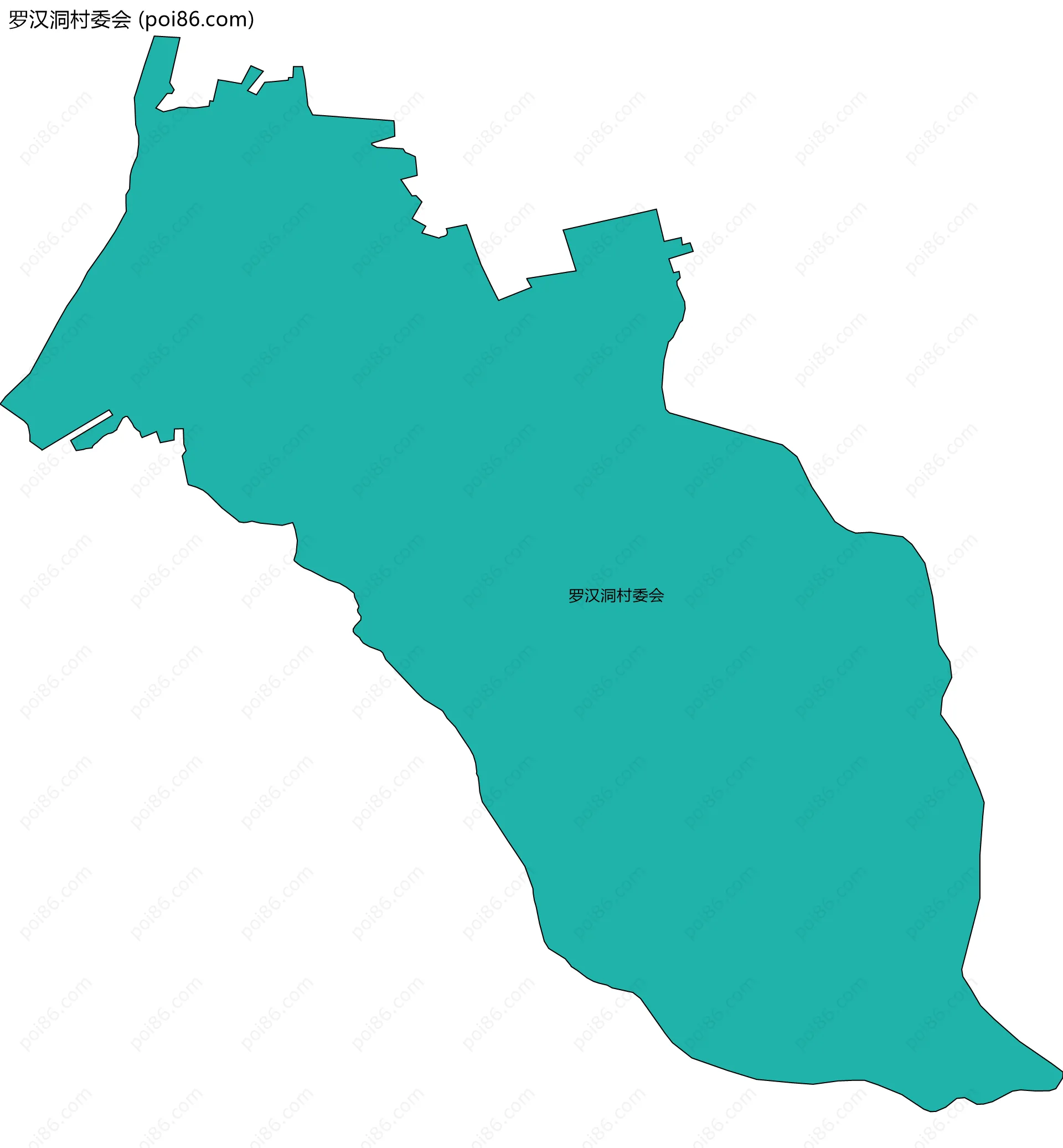 罗汉洞村委会边界地图