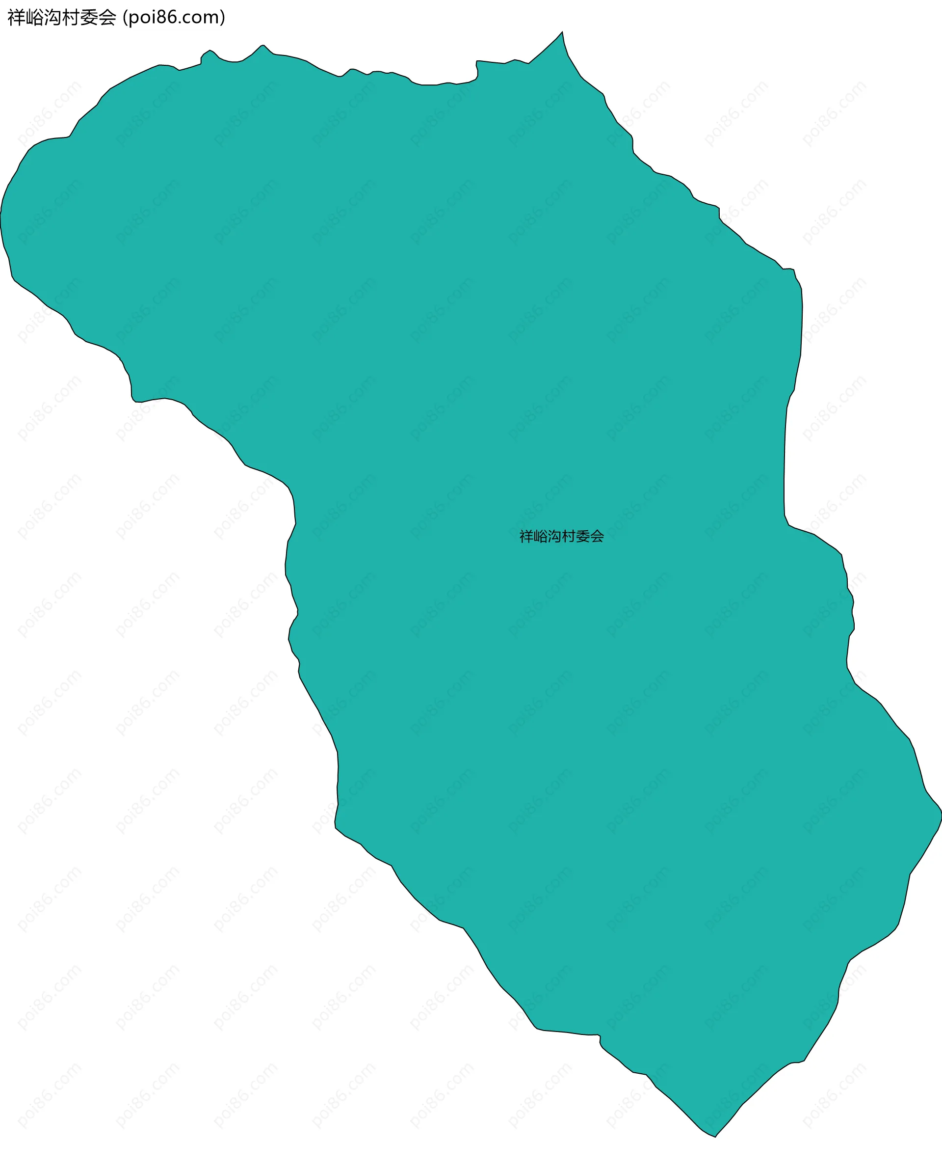 祥峪沟村委会边界地图