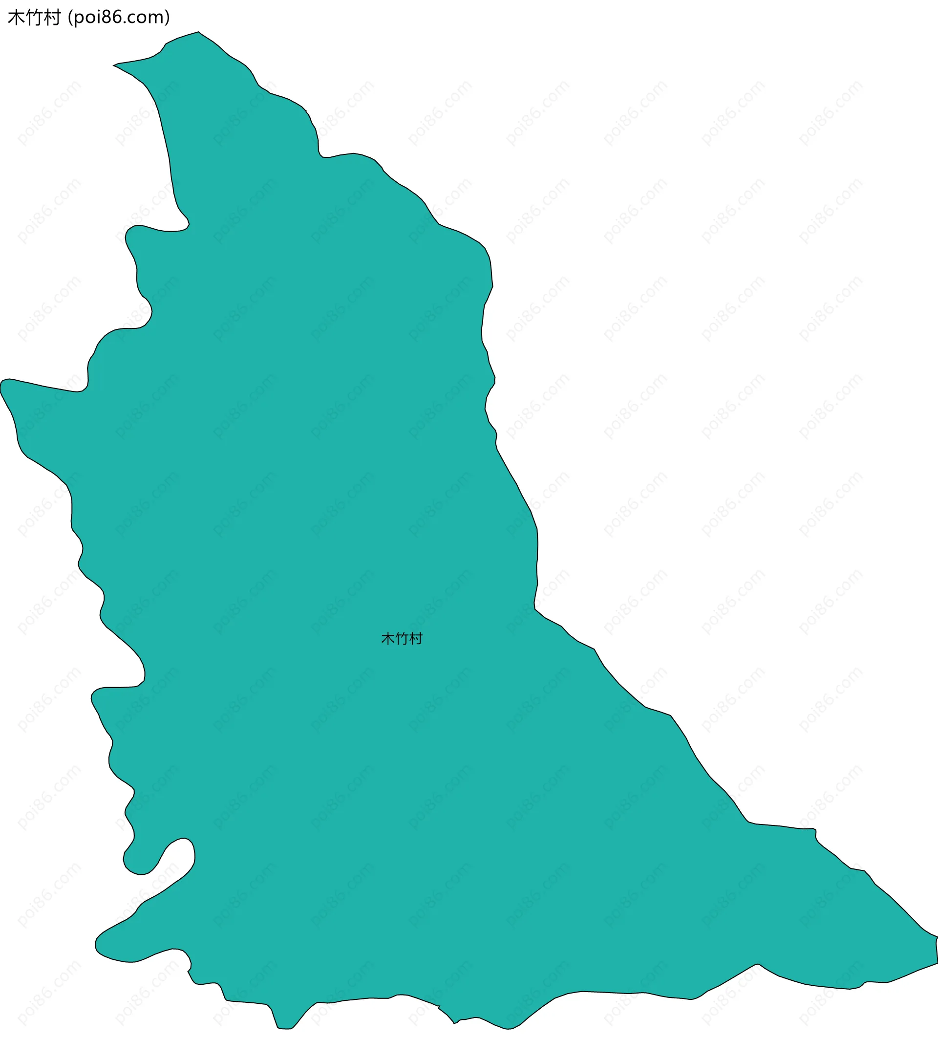 木竹村边界地图