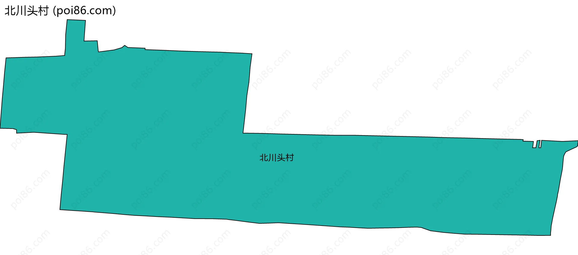 北川头村边界地图