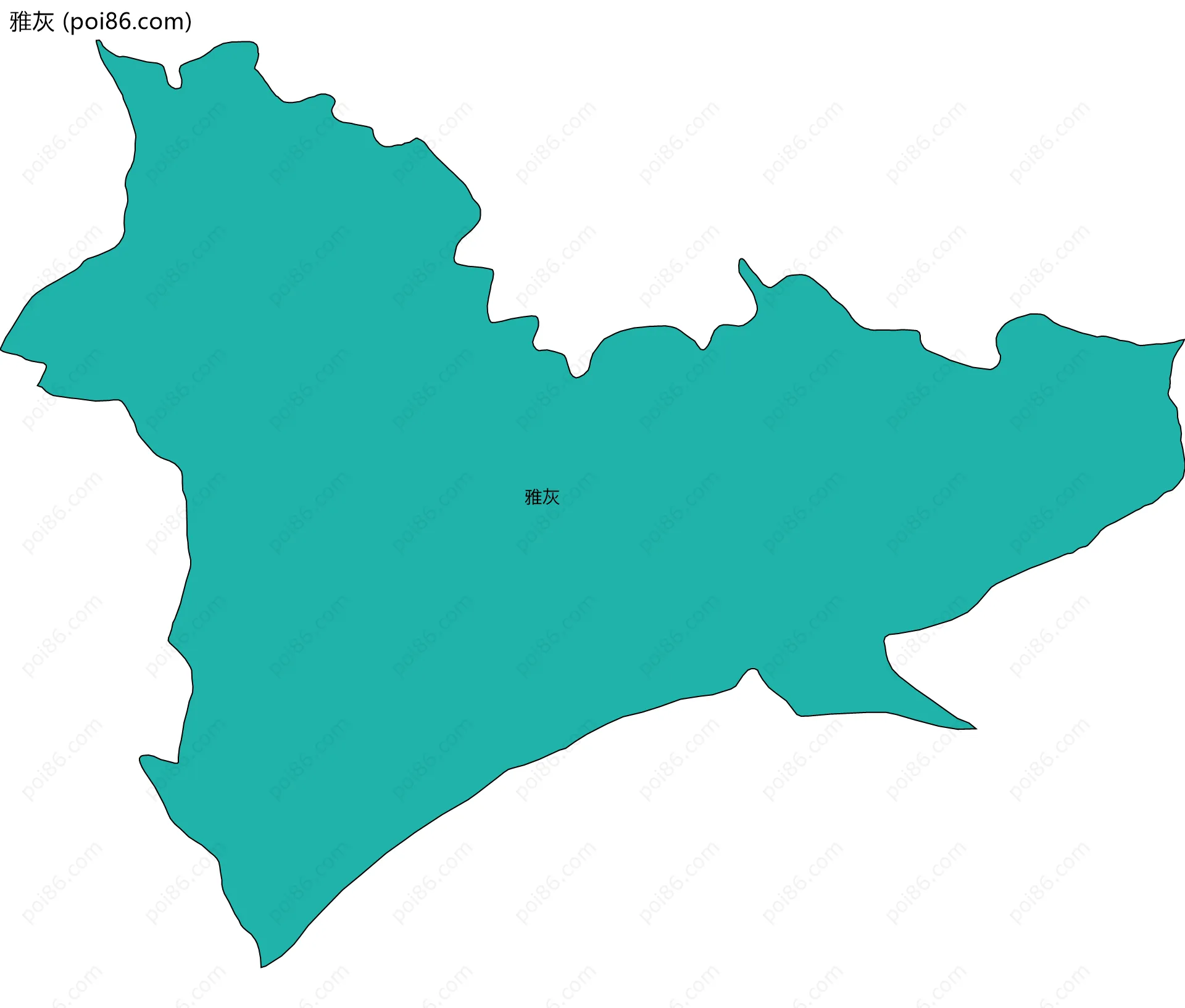 雅灰边界地图