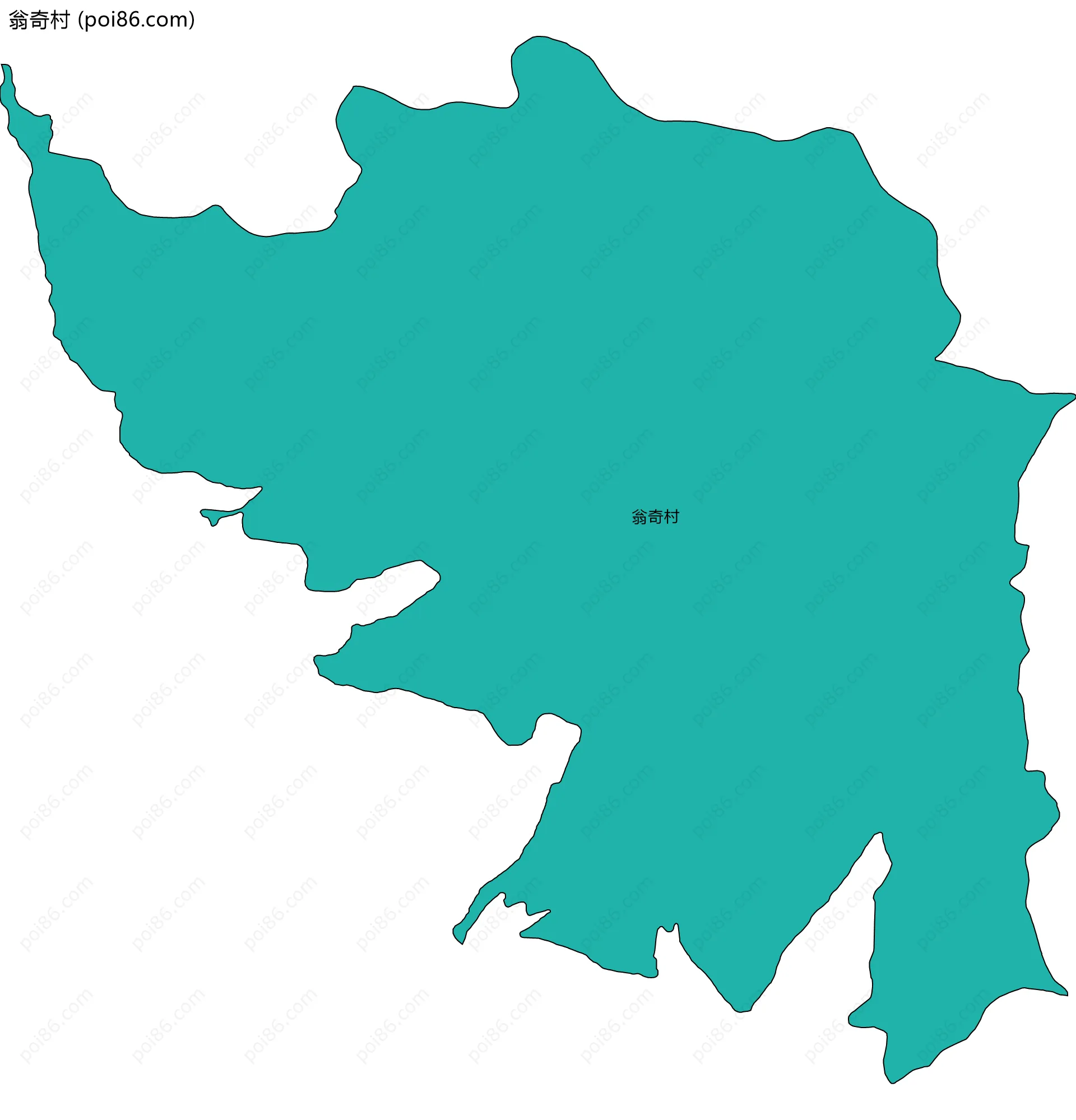 翁奇村边界地图