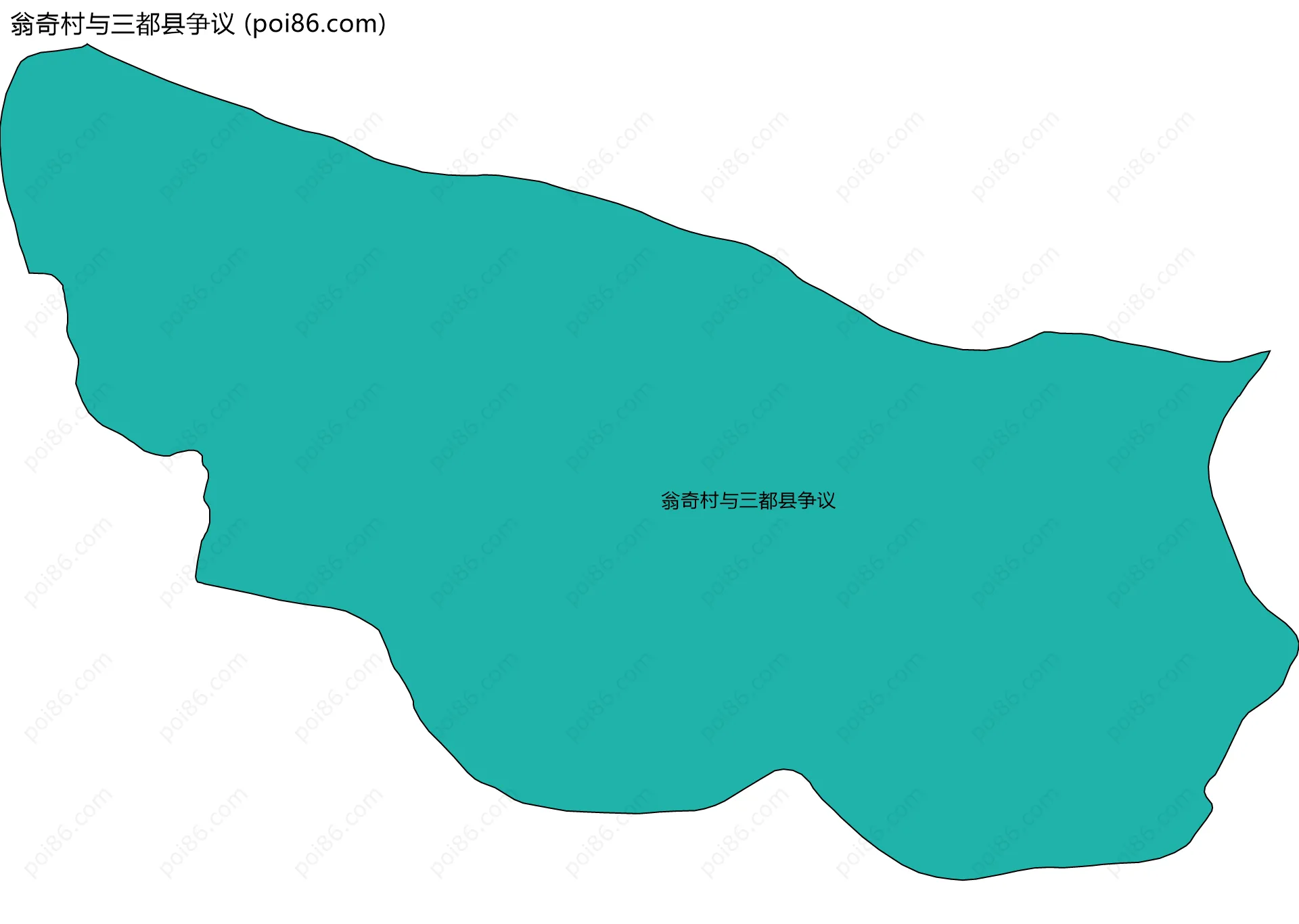 翁奇村与三都县争议边界地图