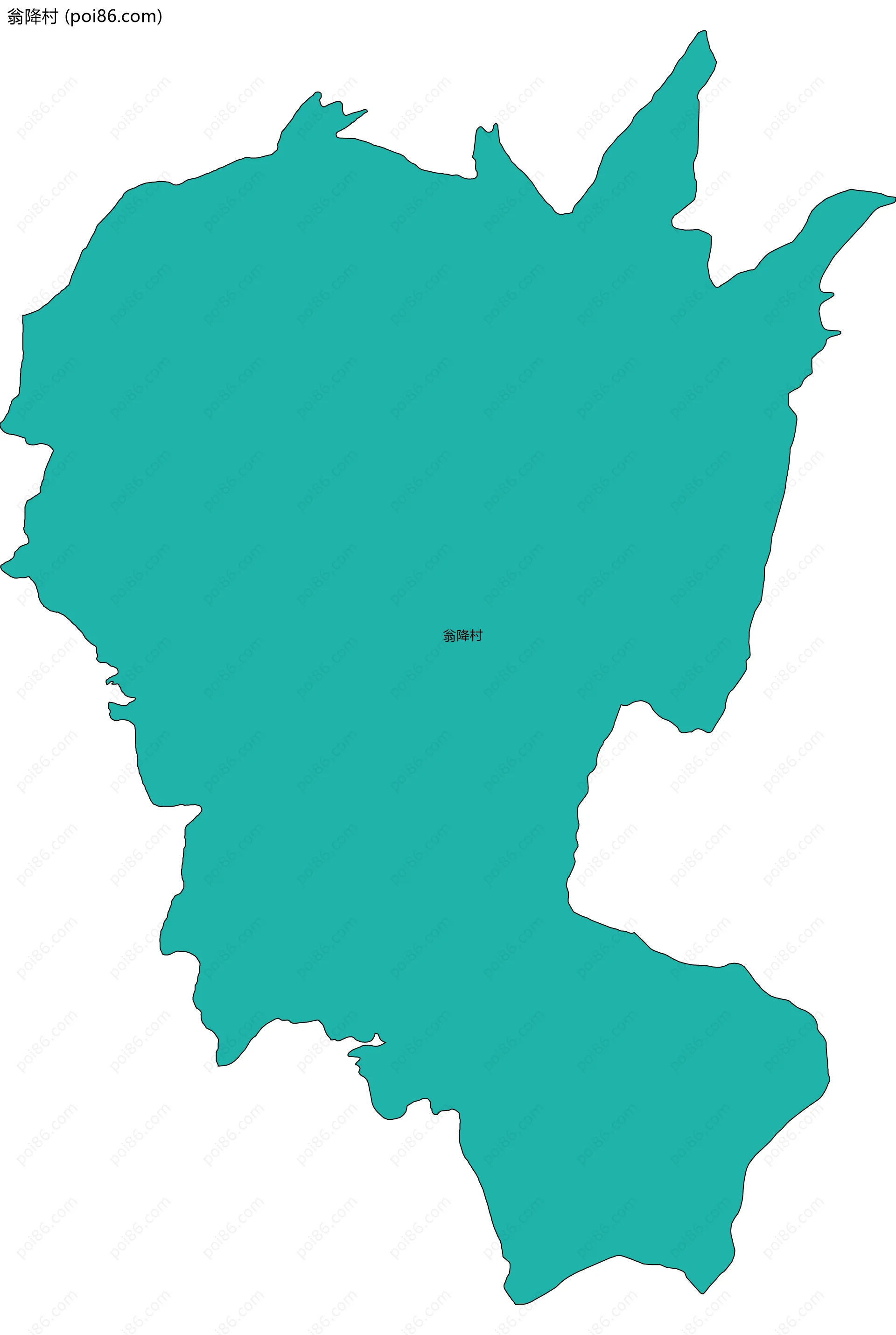 翁降村边界地图