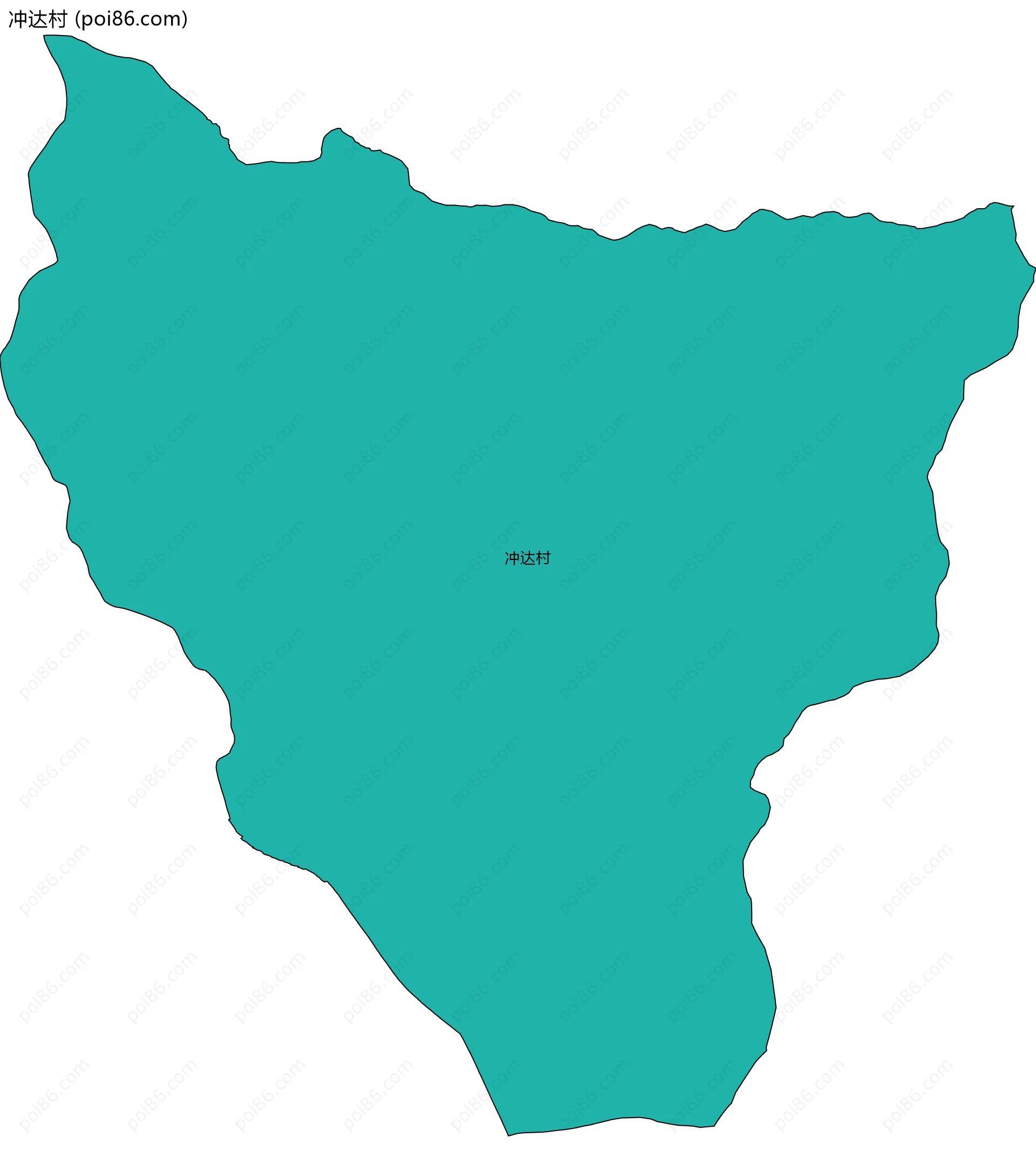 冲达村边界地图